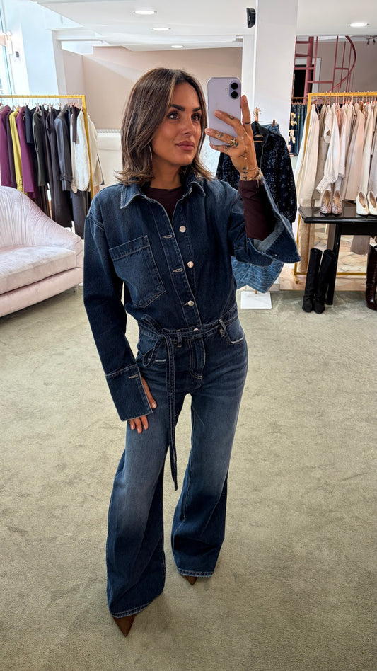 Jumpsuit anya blu scuro Icon Denim