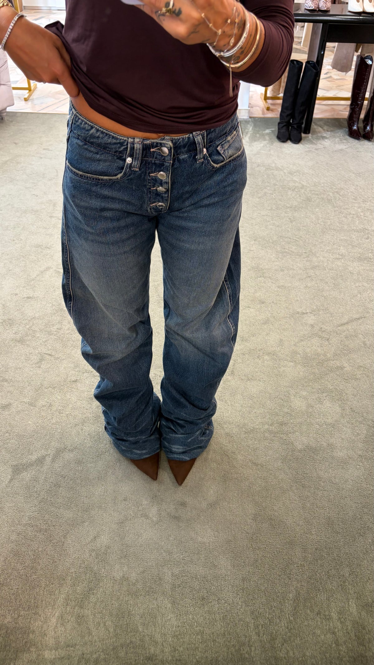 Jeans riri baggy scuro Icon Denim