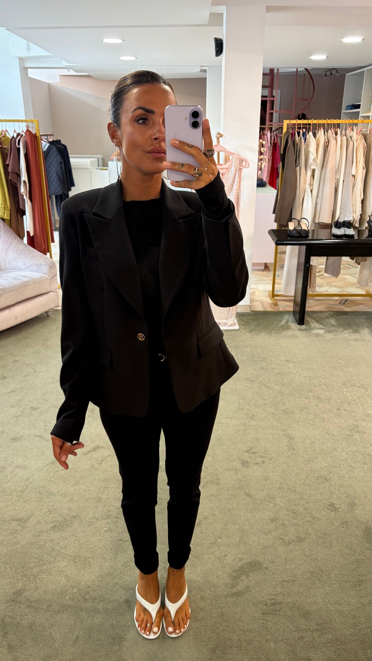 Blazer nero slim corto  fr