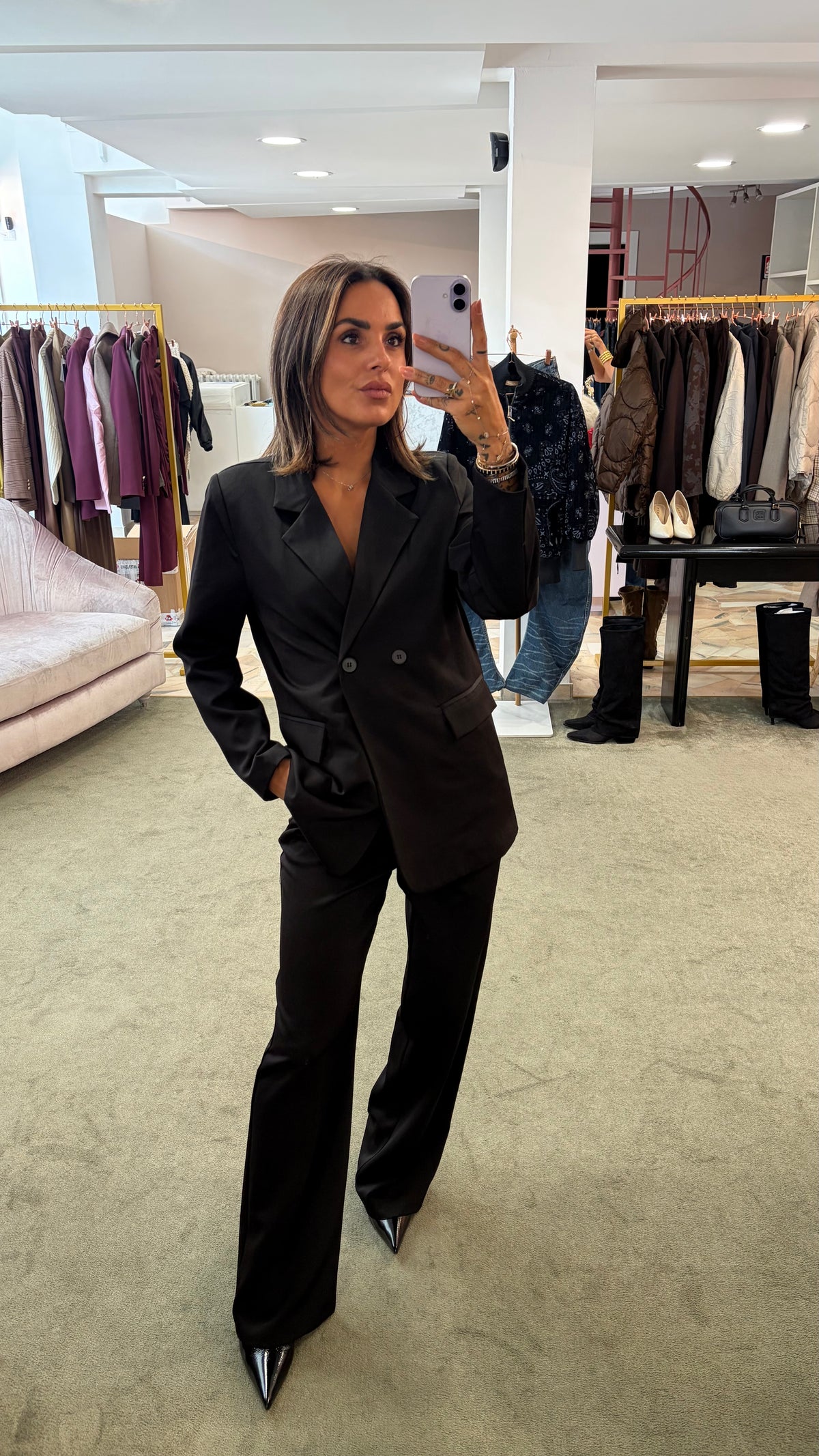 Blazer doppiopetto nero over ay fw26