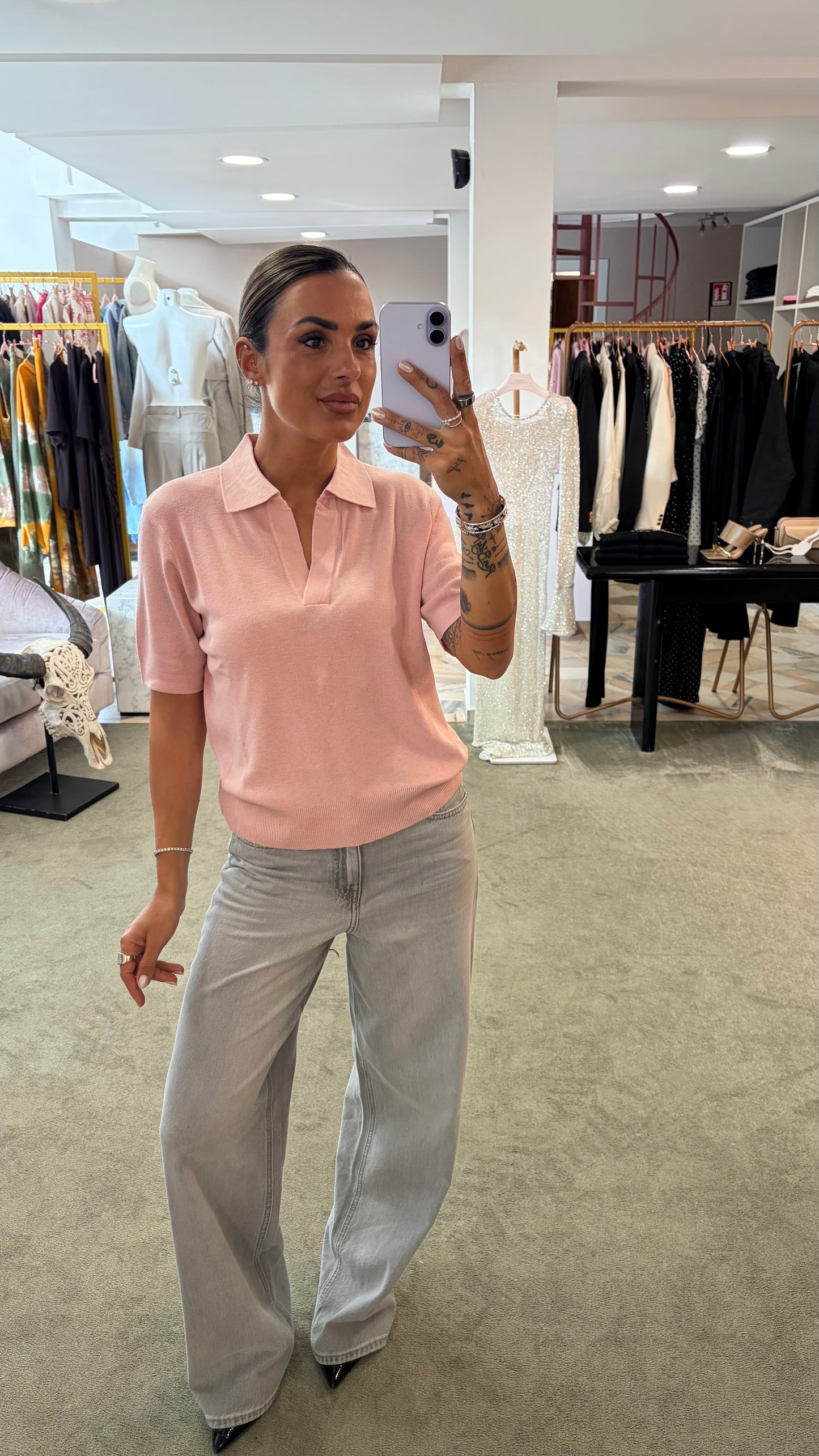 Polo rosa manica corta glp