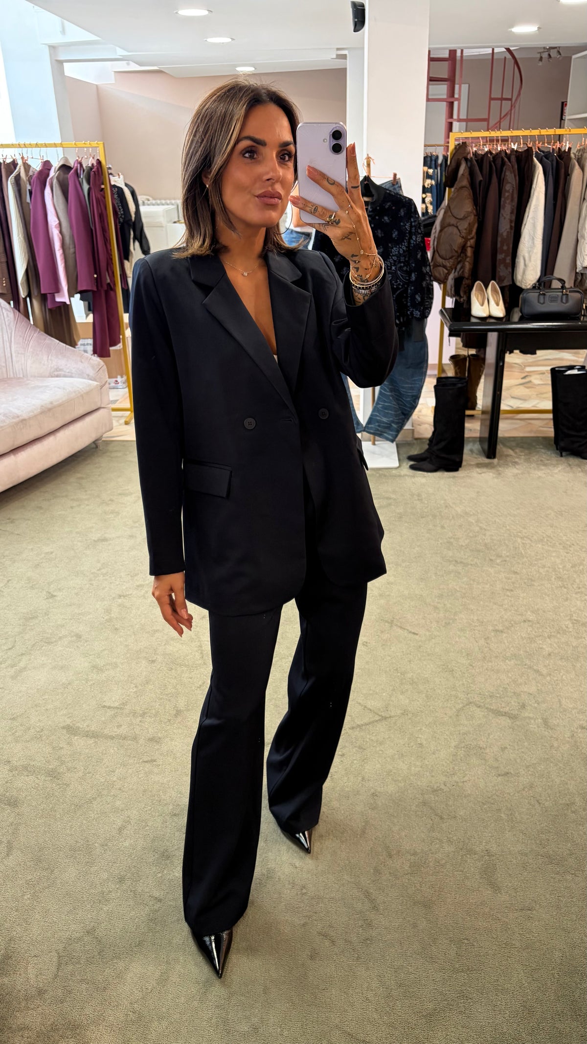 Pantaloni blu wide leg ay fw26