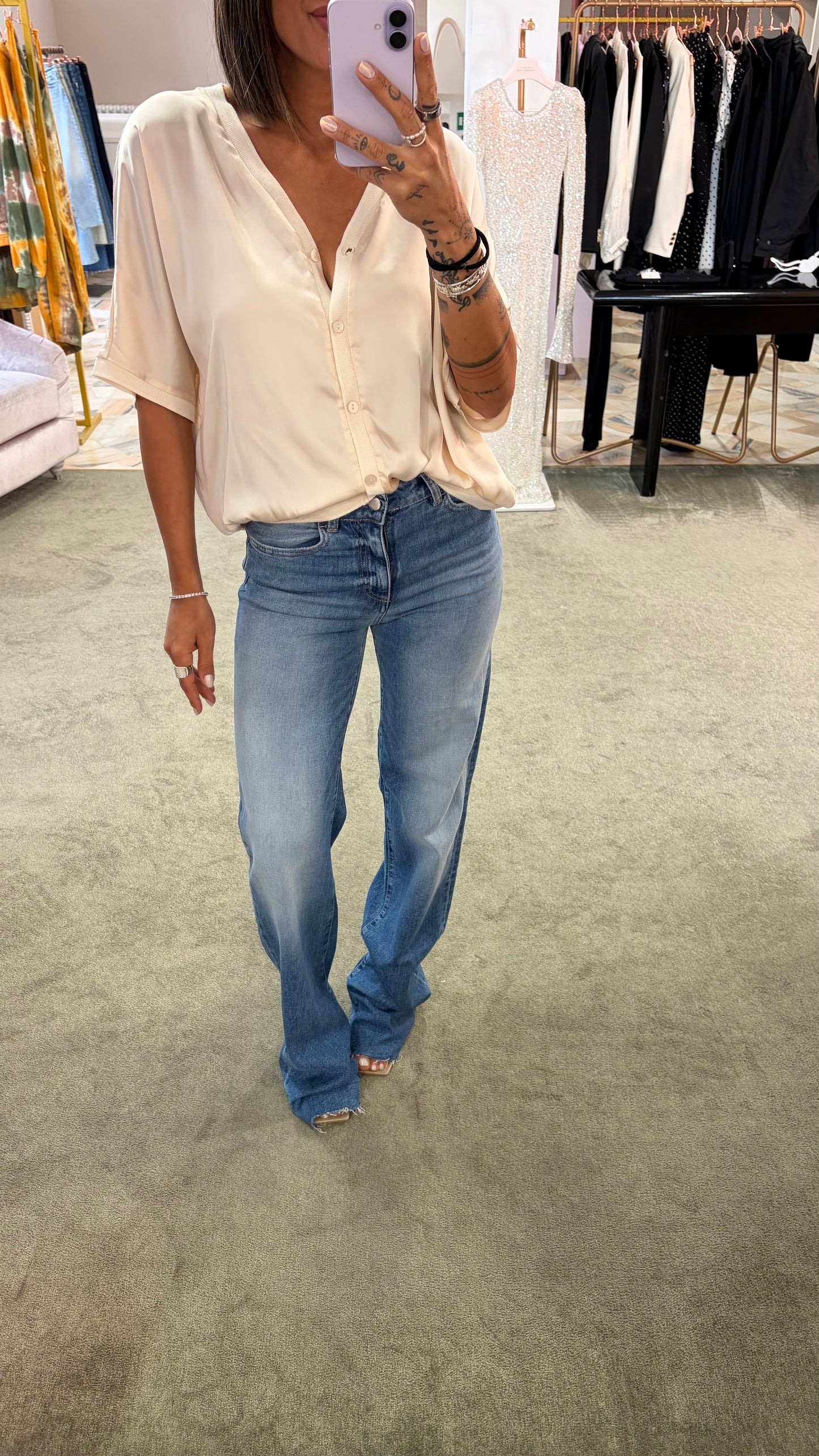 Jeans joia denim medio/chiaro taglio vivo Icon pe26