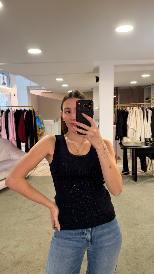 Canotta blu notte crystal fr