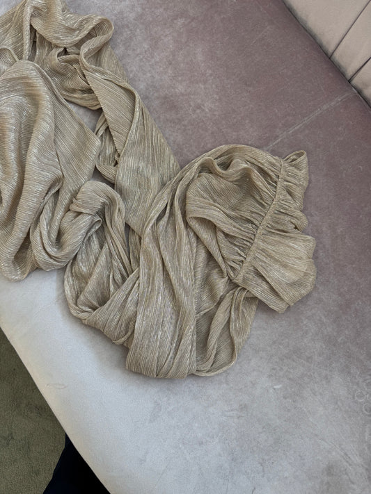 Stola oro lurex in plissè mq