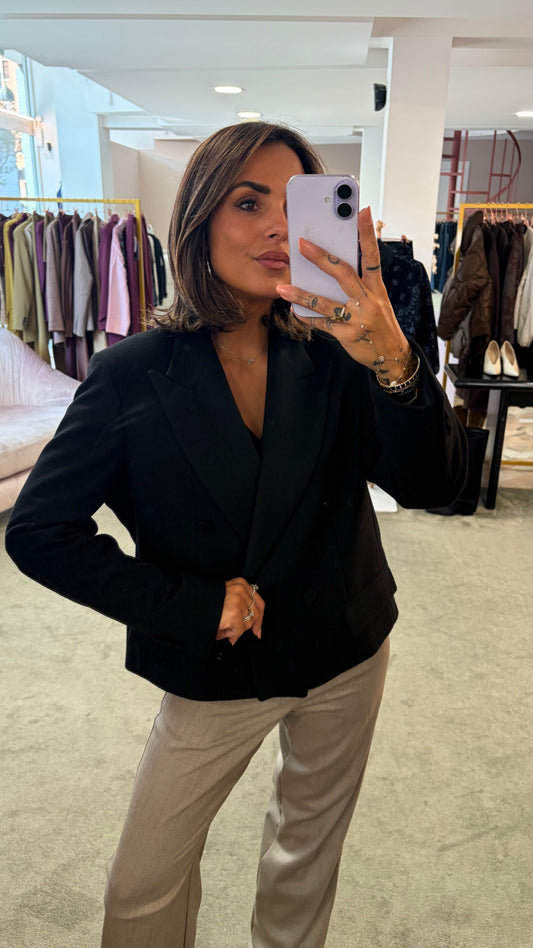 Giacca cappotto nero corto Marsem