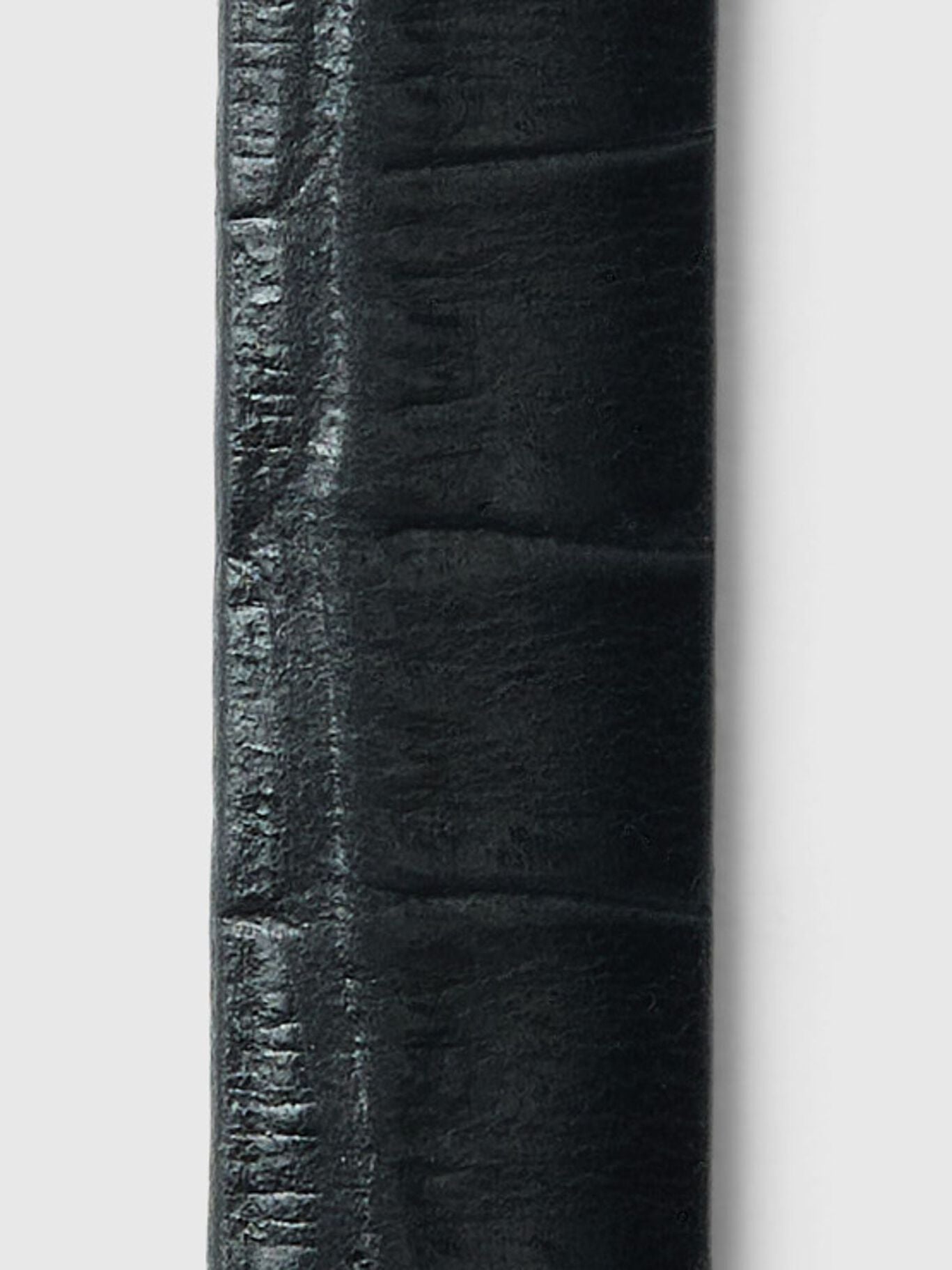 Cintura slim nera croco in pelle sl