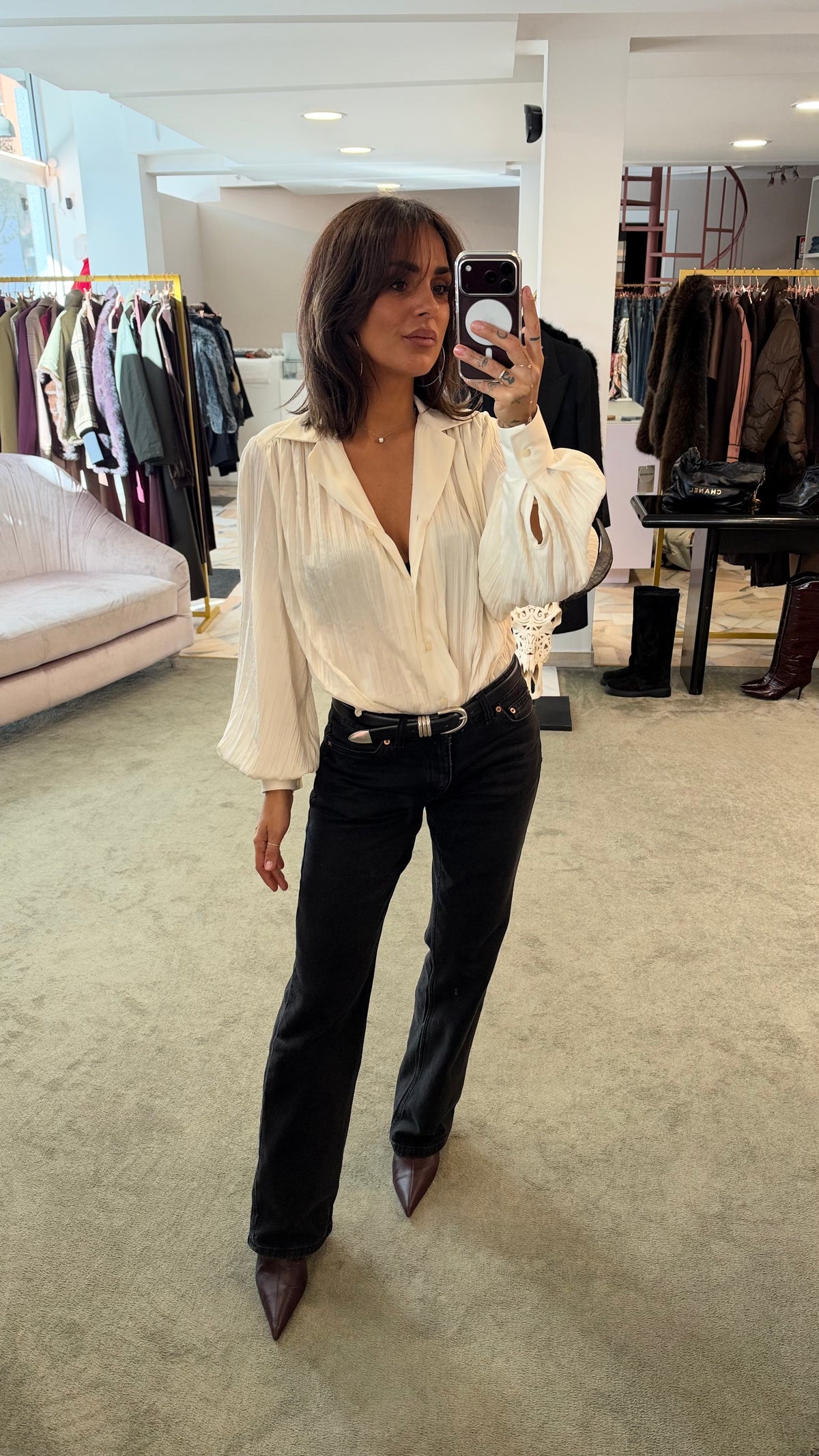 Camicia scollo a giacca Marsem