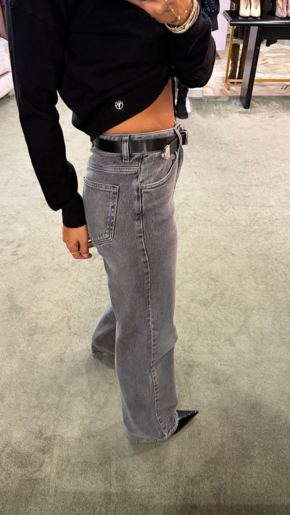 Jeans kori grigi straight sl