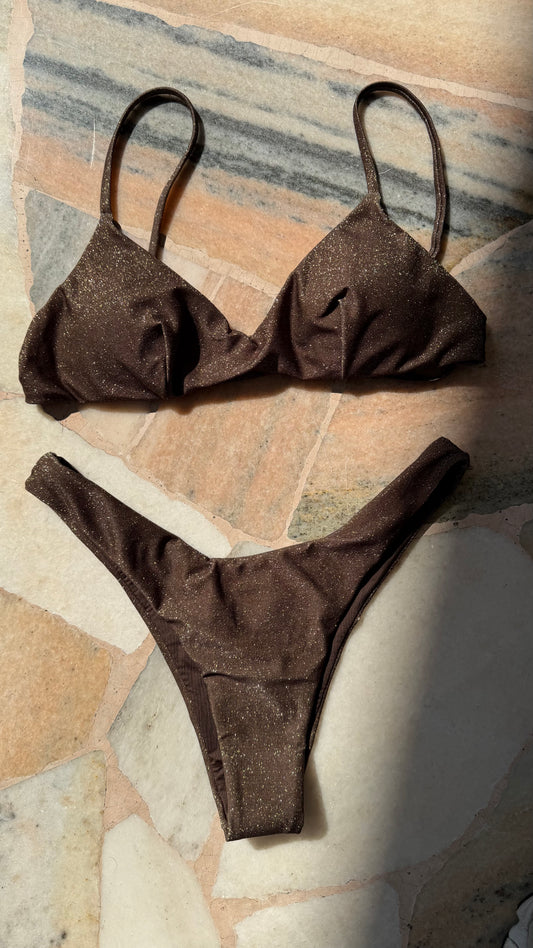 Bikini bralette bronzo marrone lurex Matinée