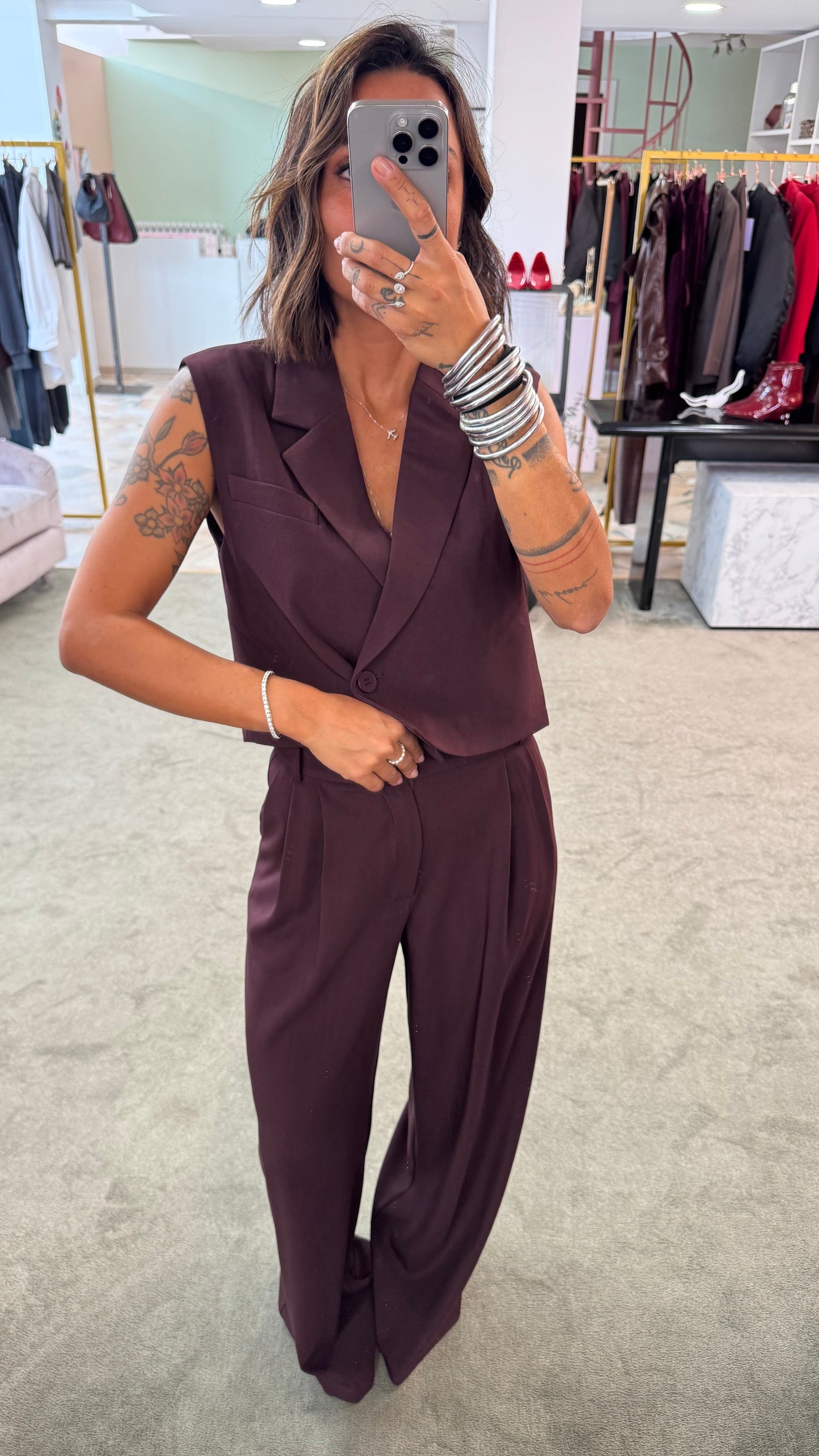 Gilet bordeaux ay