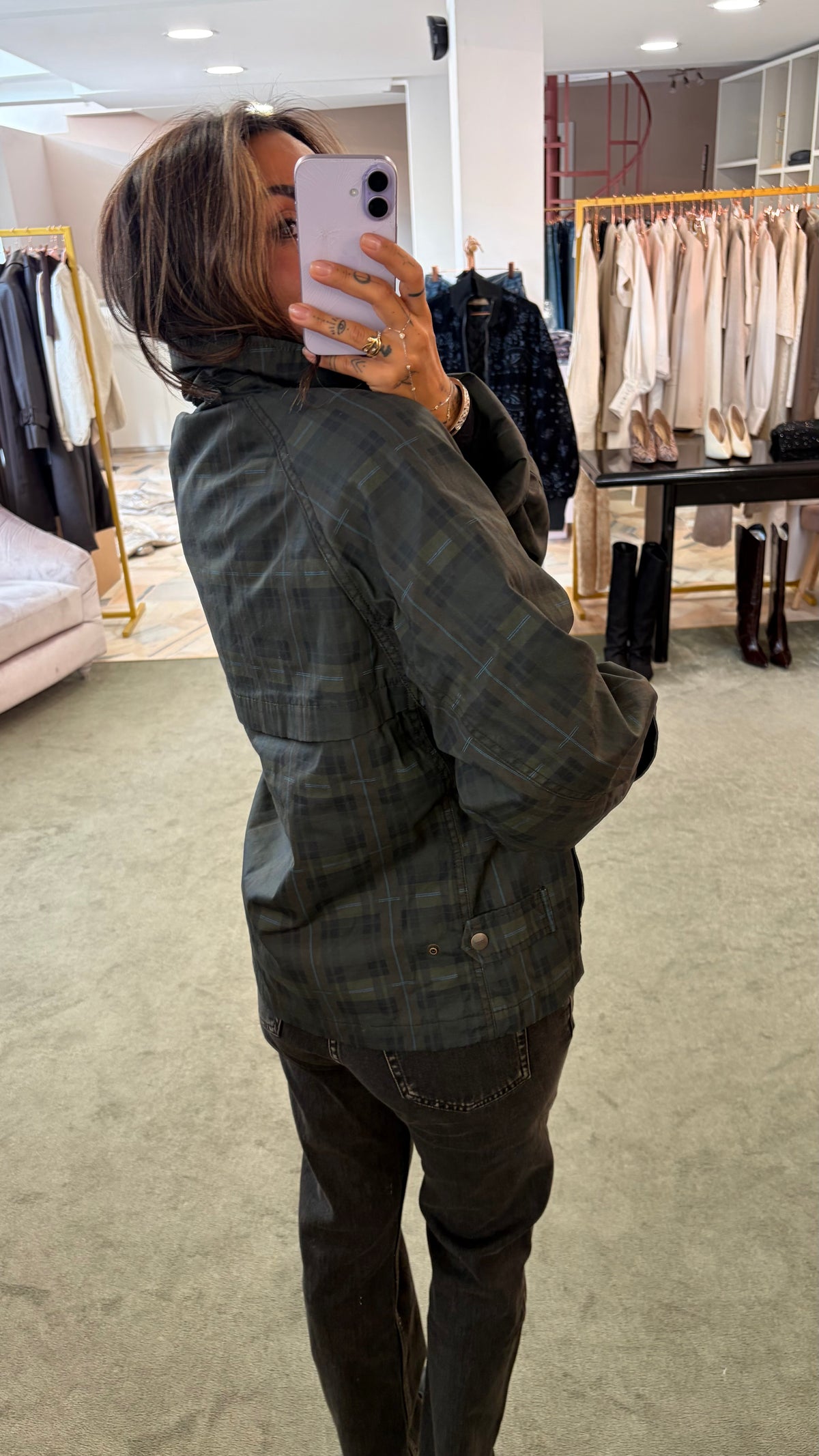 Trench corto cerato check jx