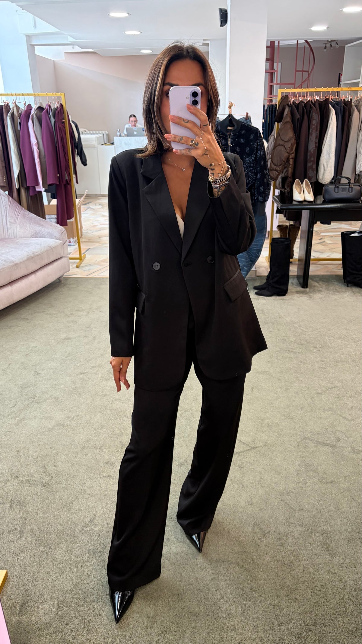 Blazer doppiopetto nero over ay fw26