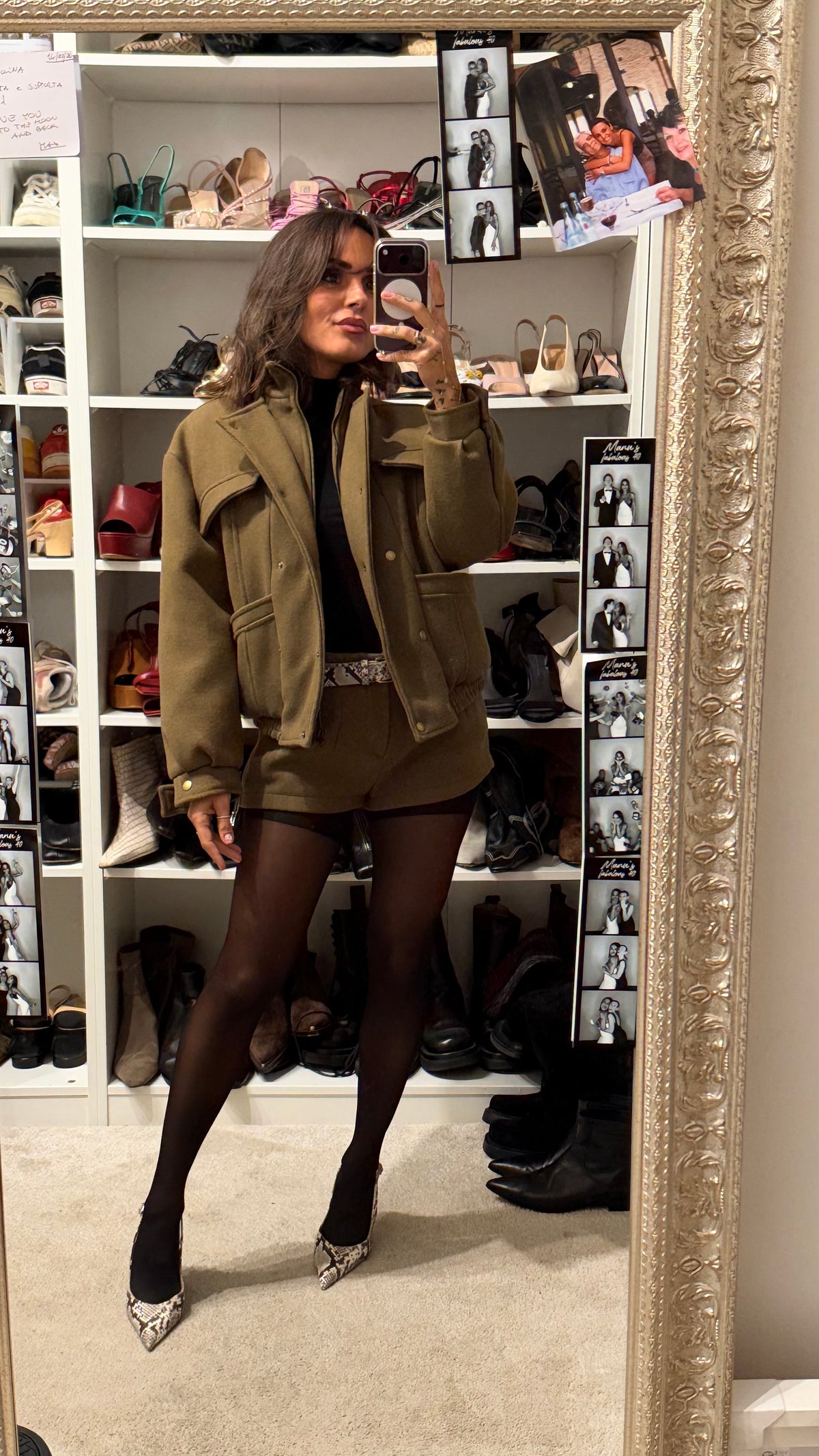 Bomber verde in panno Actualee