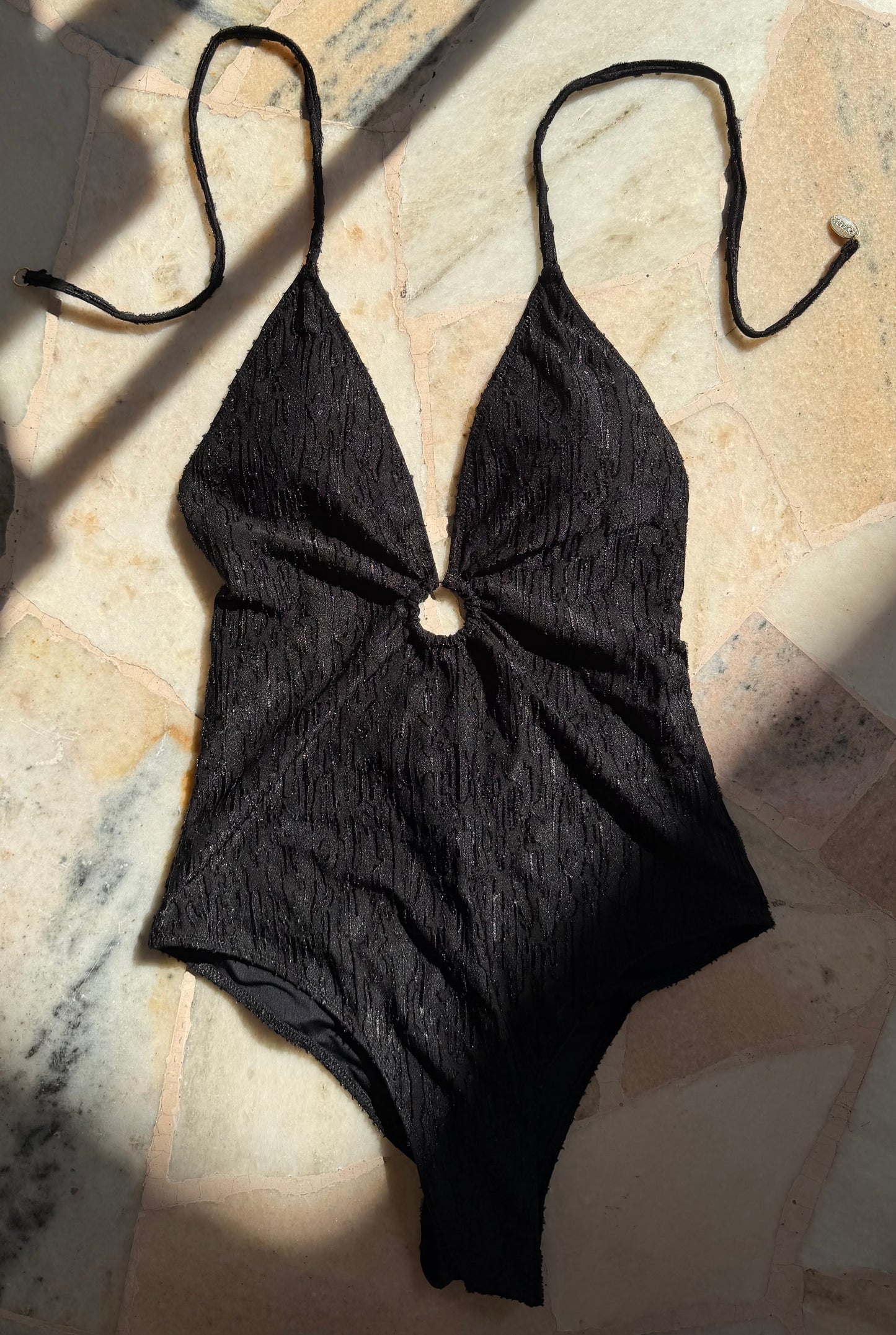 Costume intero nero maglia devoree Cotazur