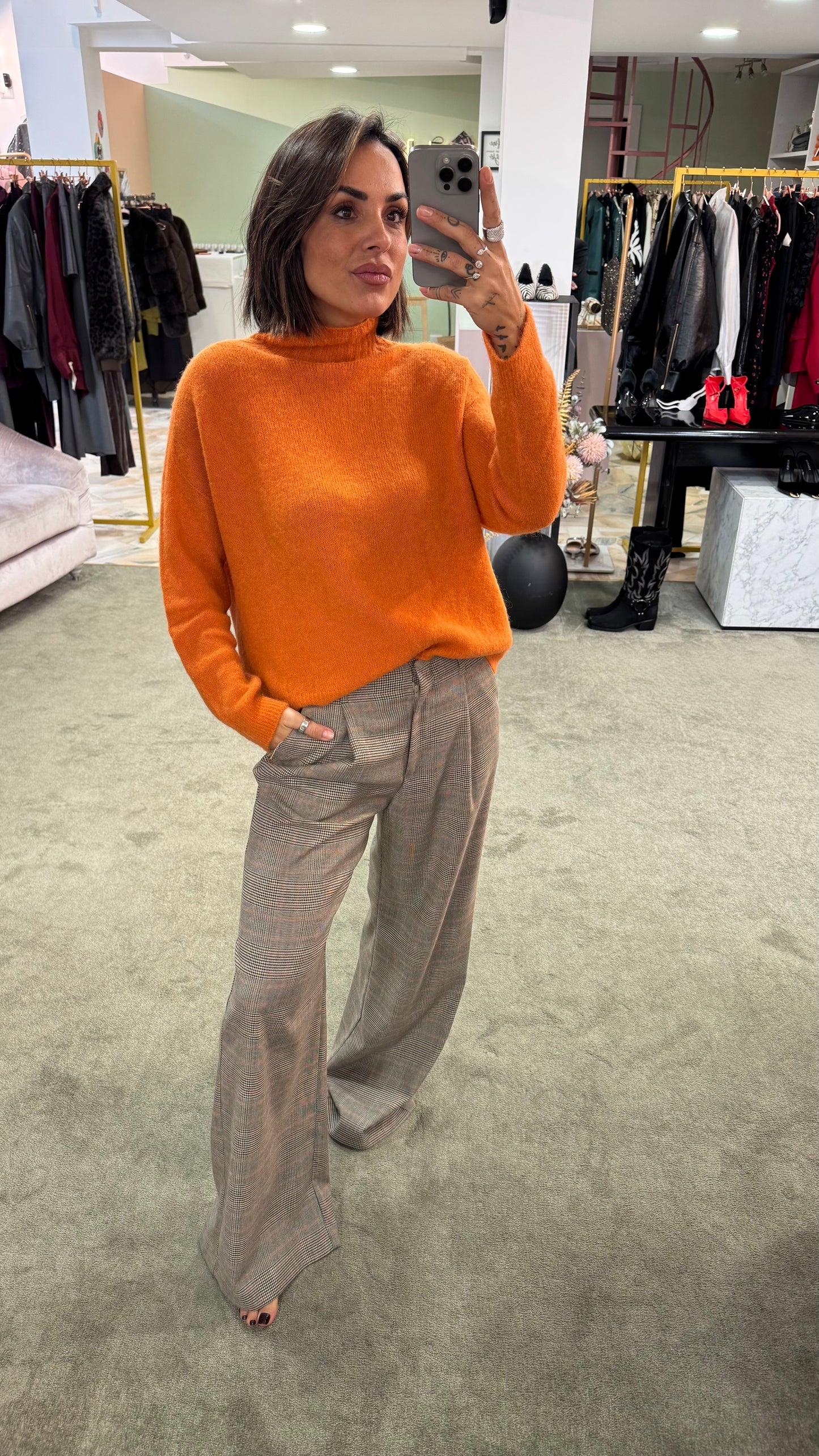 Pantaloni principe di galles con pences Hinnominate