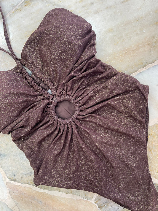 Costume intero cacao lurex Matinée