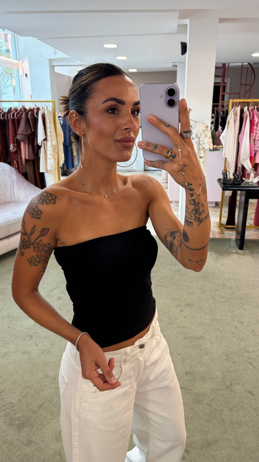 Top a fascia nero jx