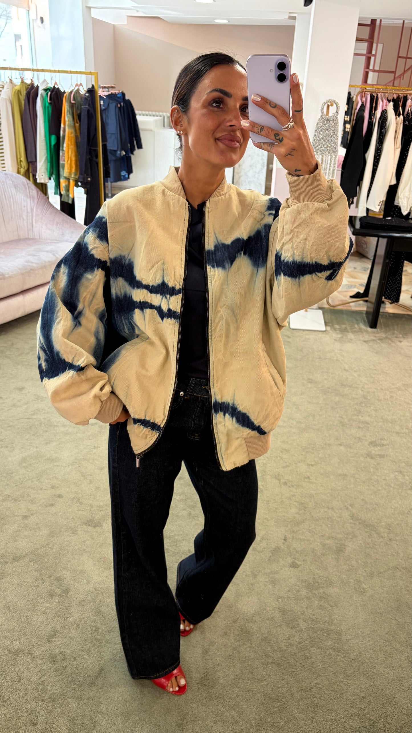 Bomber beige tie-dye Don't@Me