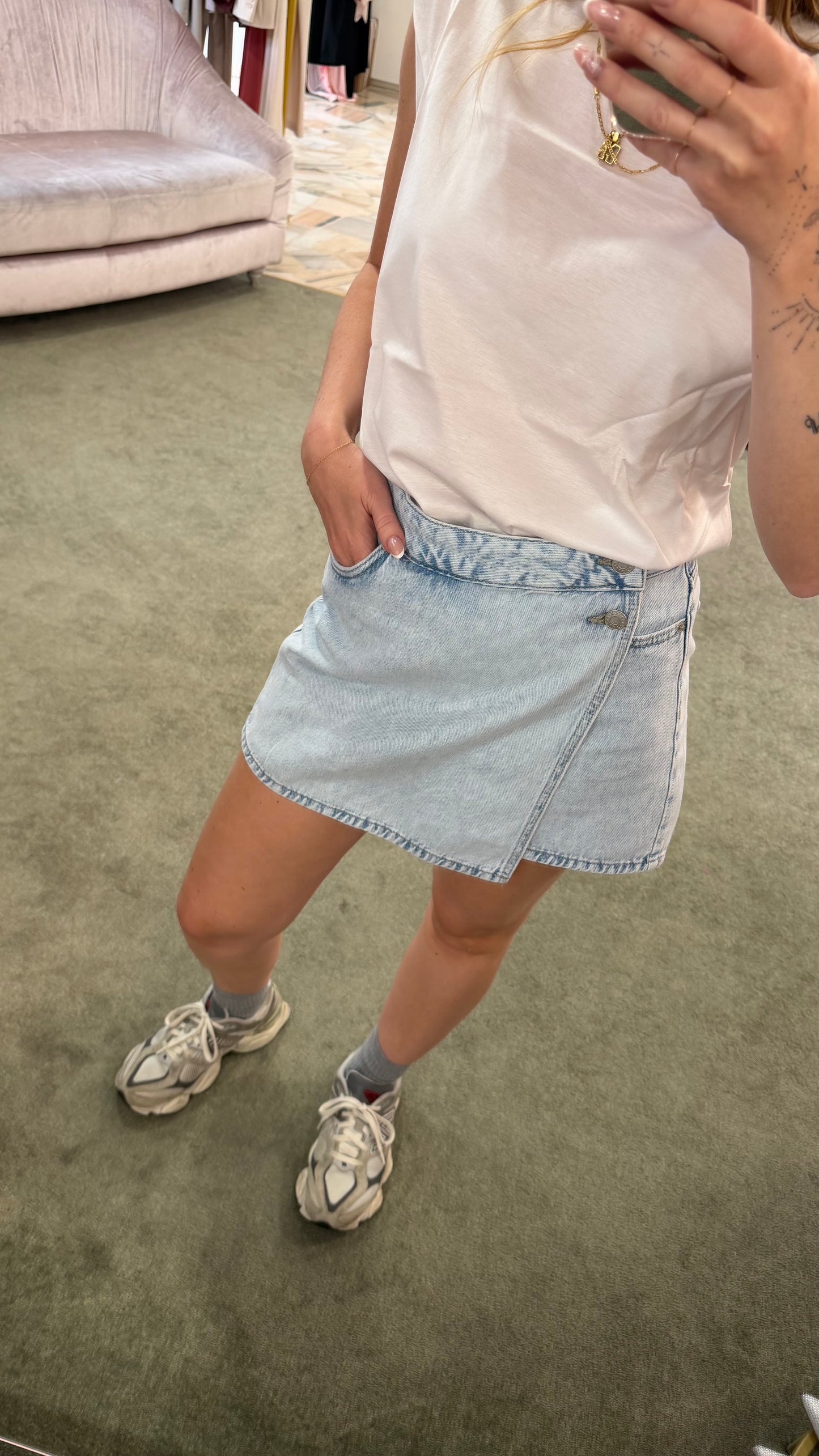 Pantagonna shorts denim chiaro jx
