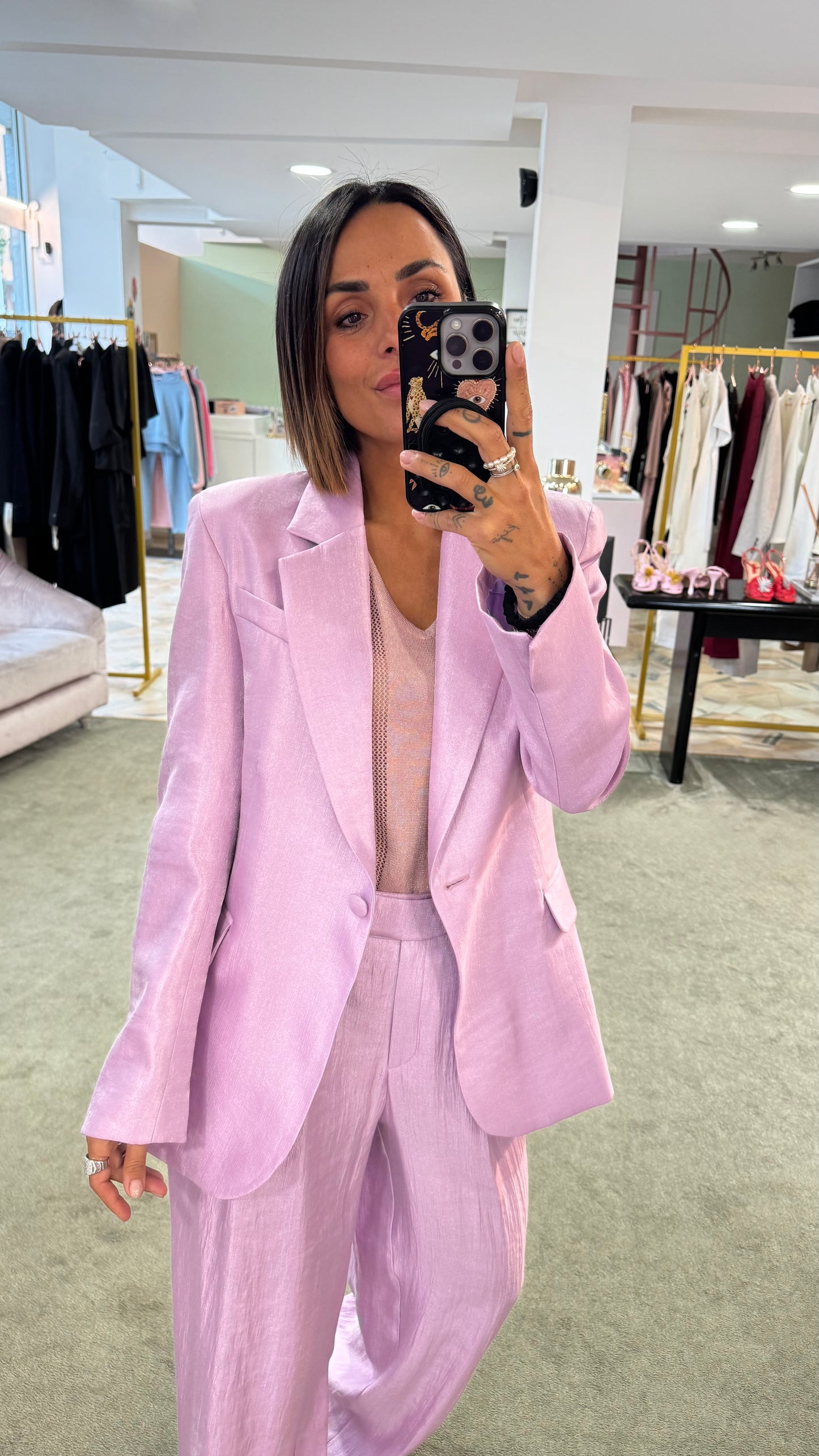 Blazer lilla satin lucido Actualee