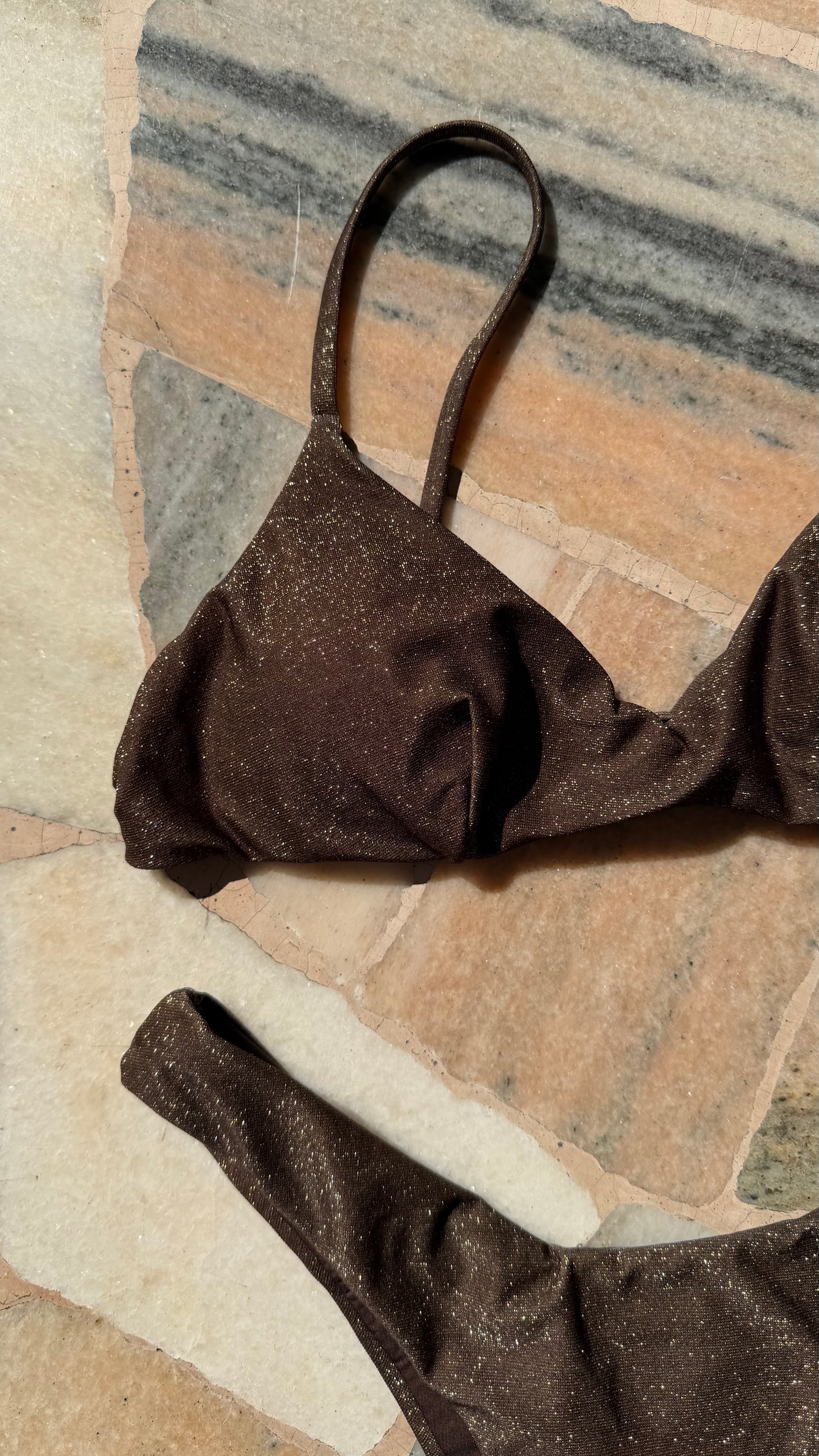Bikini bralette bronzo marrone lurex Matinée