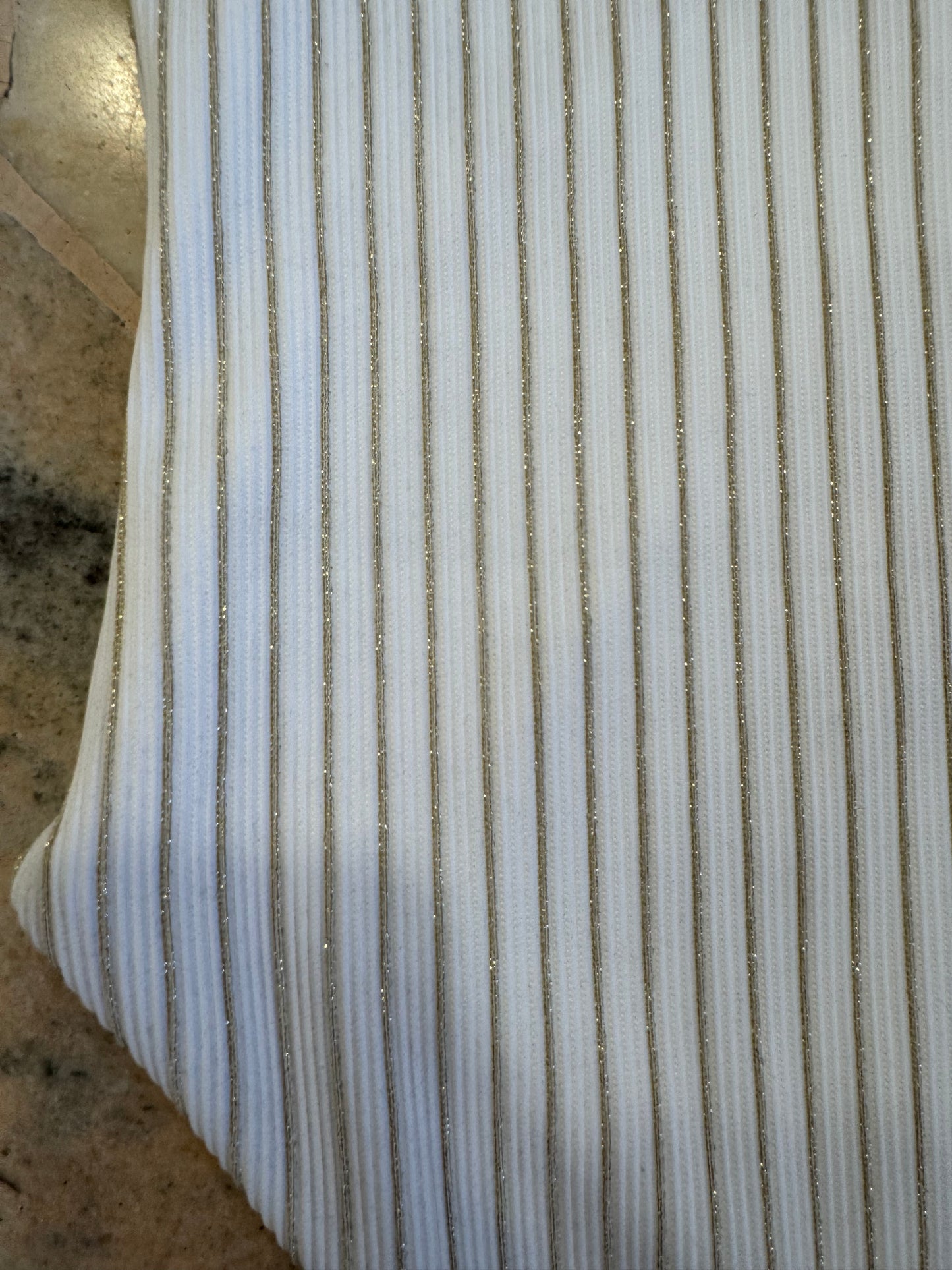 Costume intero bianco e oro a righe lurex fr