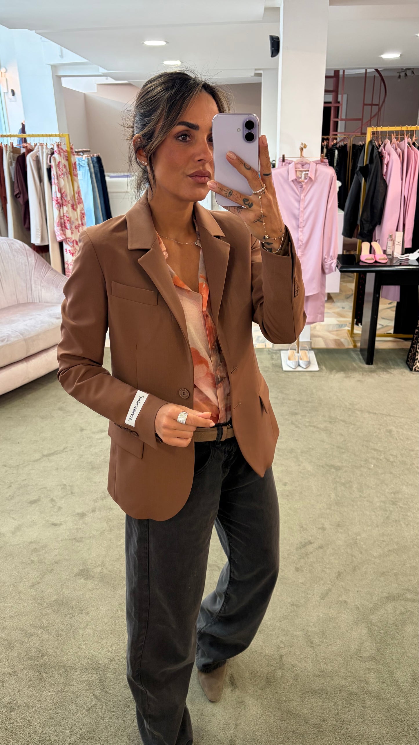 Blazer tabacco slim monopetto due bottoni Hinnominate