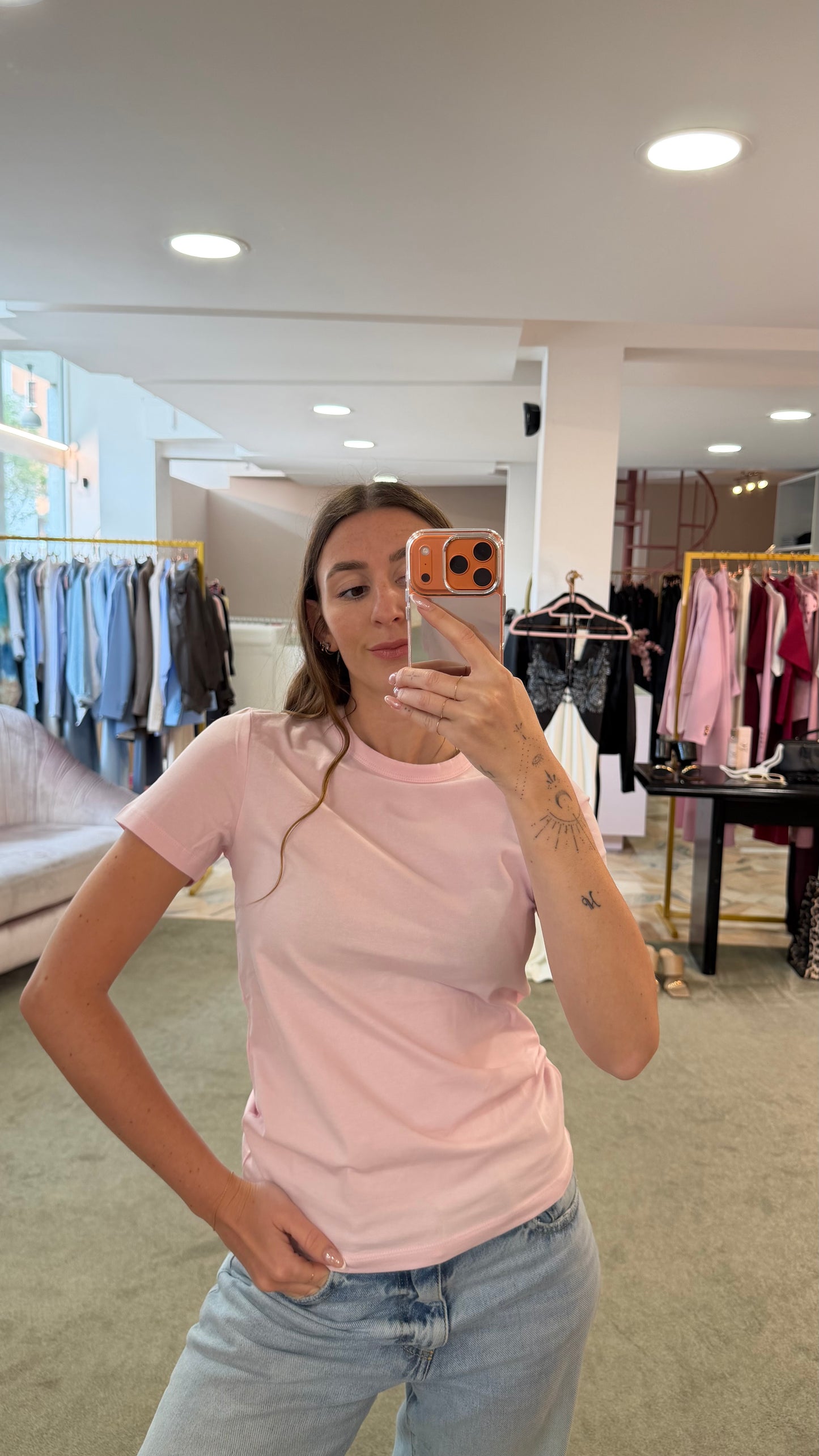 T-shirt gigi rosa baby slim basica jx