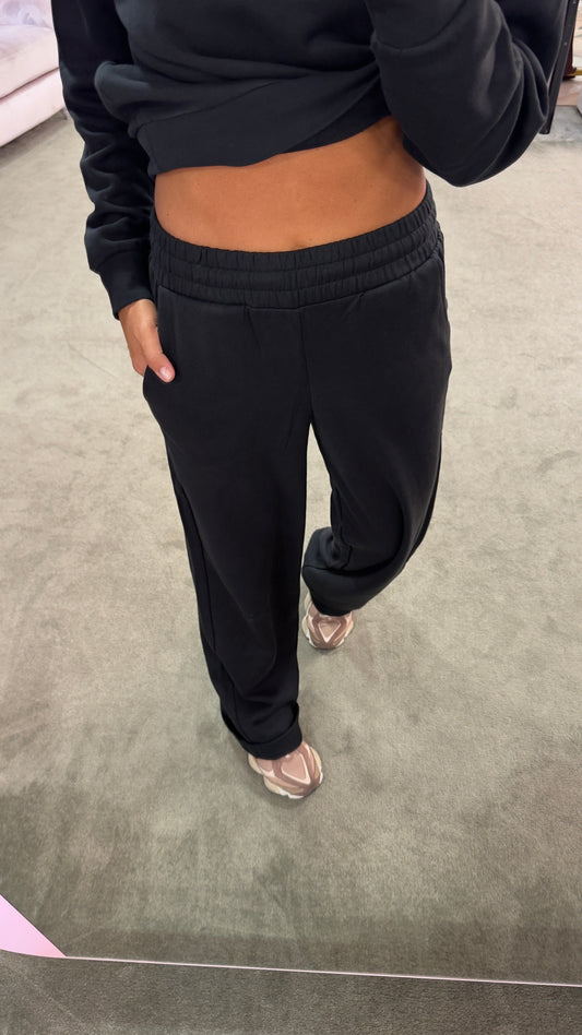 Joggers nero con elastico jx