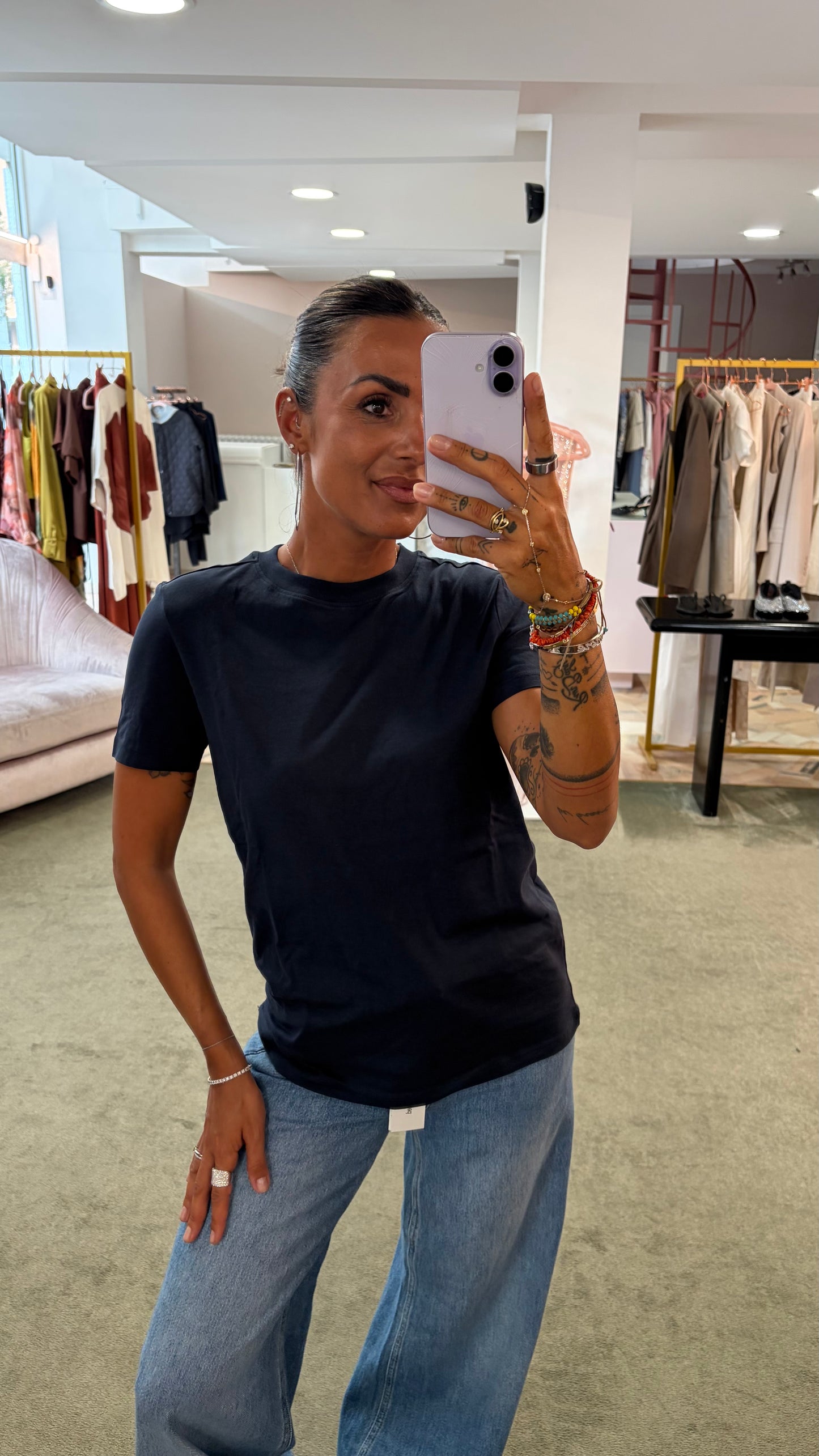 T-shirt blu notte essential sl