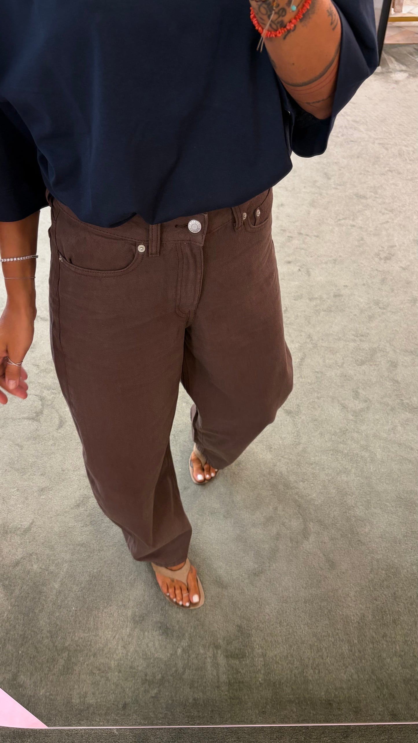 Jeans sakai baggy marrone jx