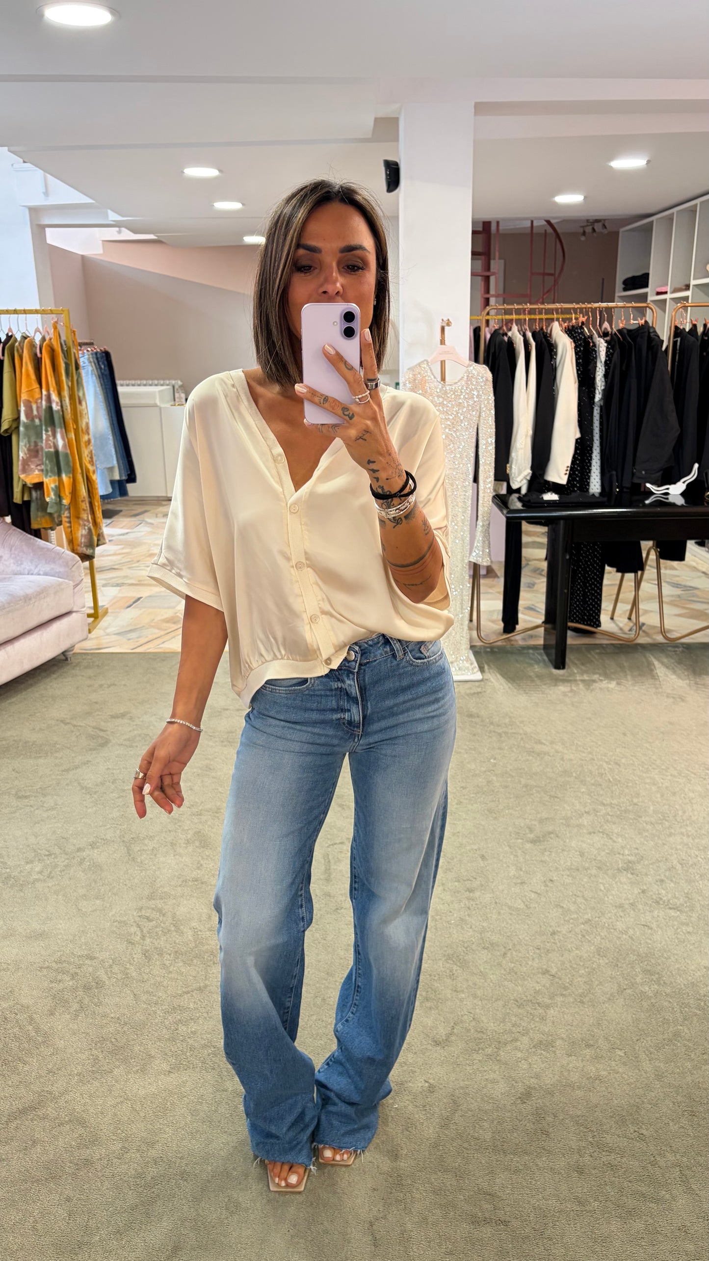 Jeans joia denim medio/chiaro taglio vivo Icon pe26