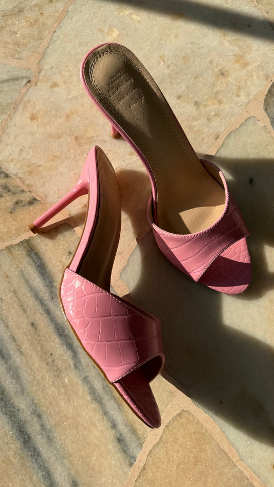 Mules rosa big babol crocco