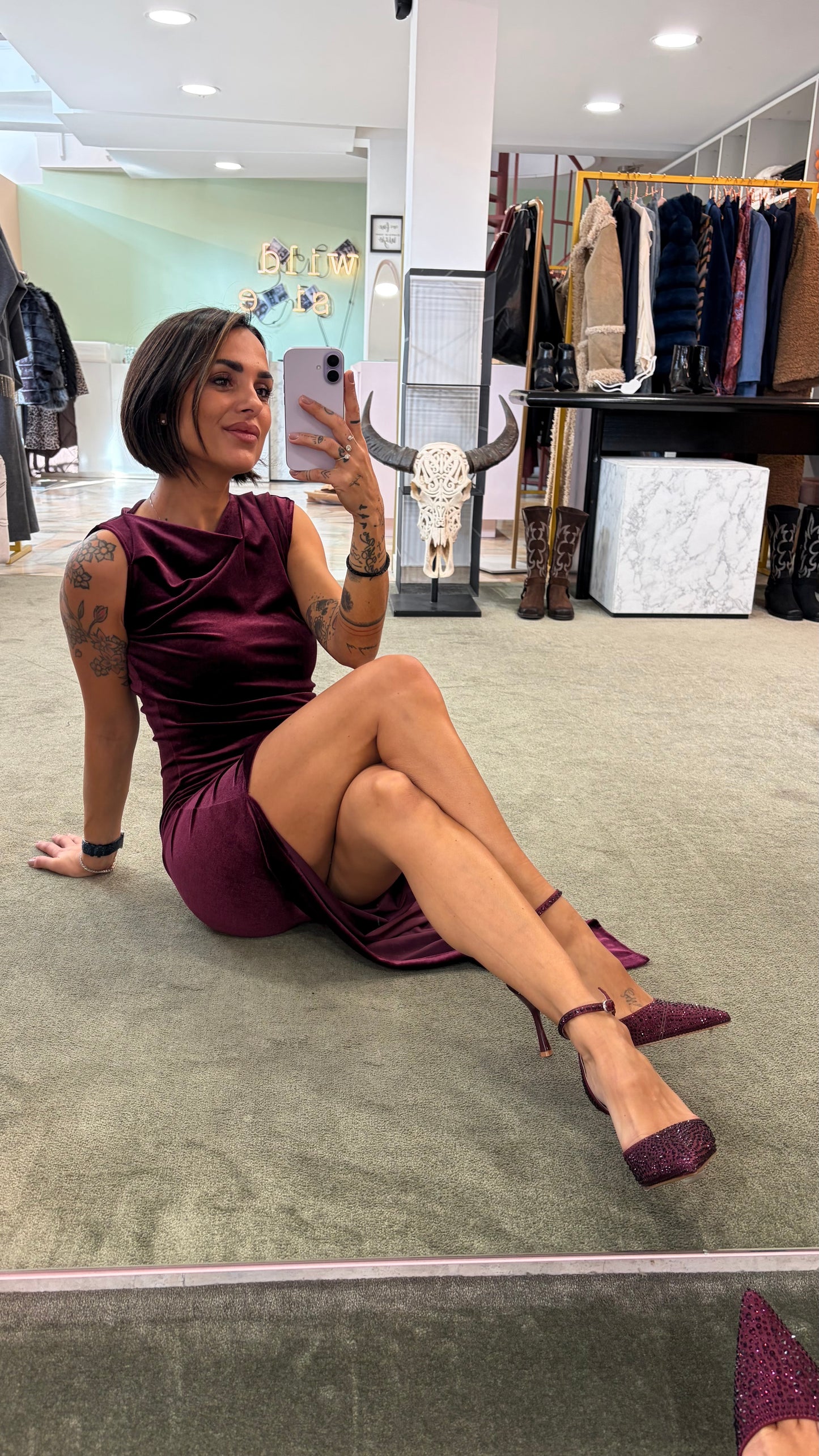 Borsa Maxi pochette dunham viola crystal