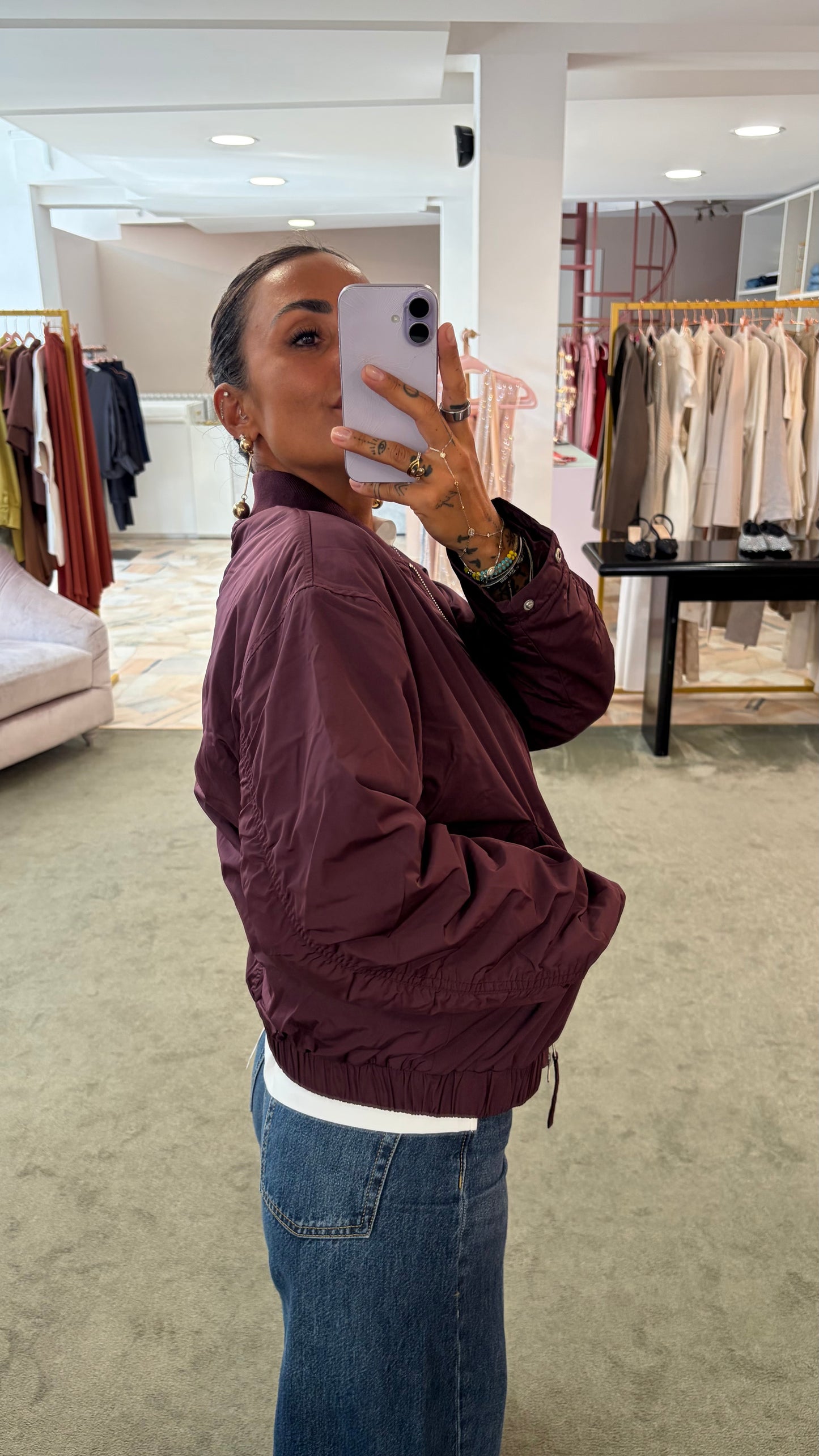 Bomber bordeaux bree imbottito jx