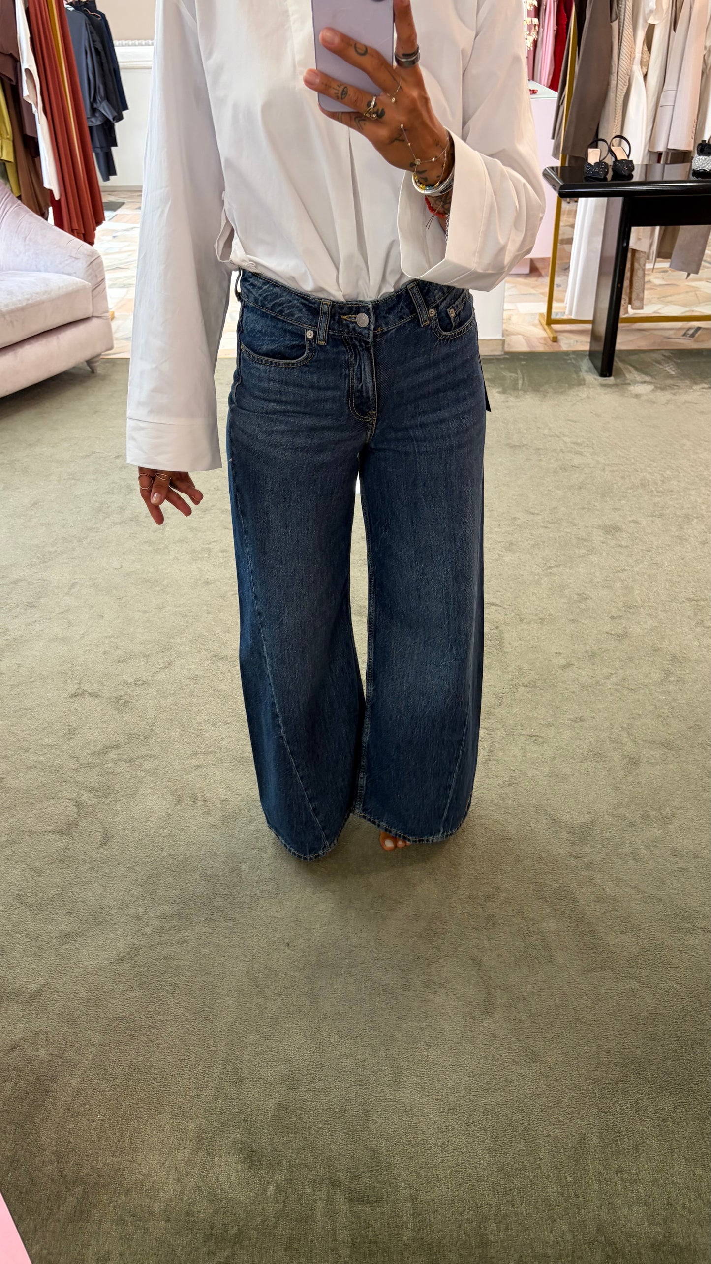 Jeans palma wide leg blue denim jx