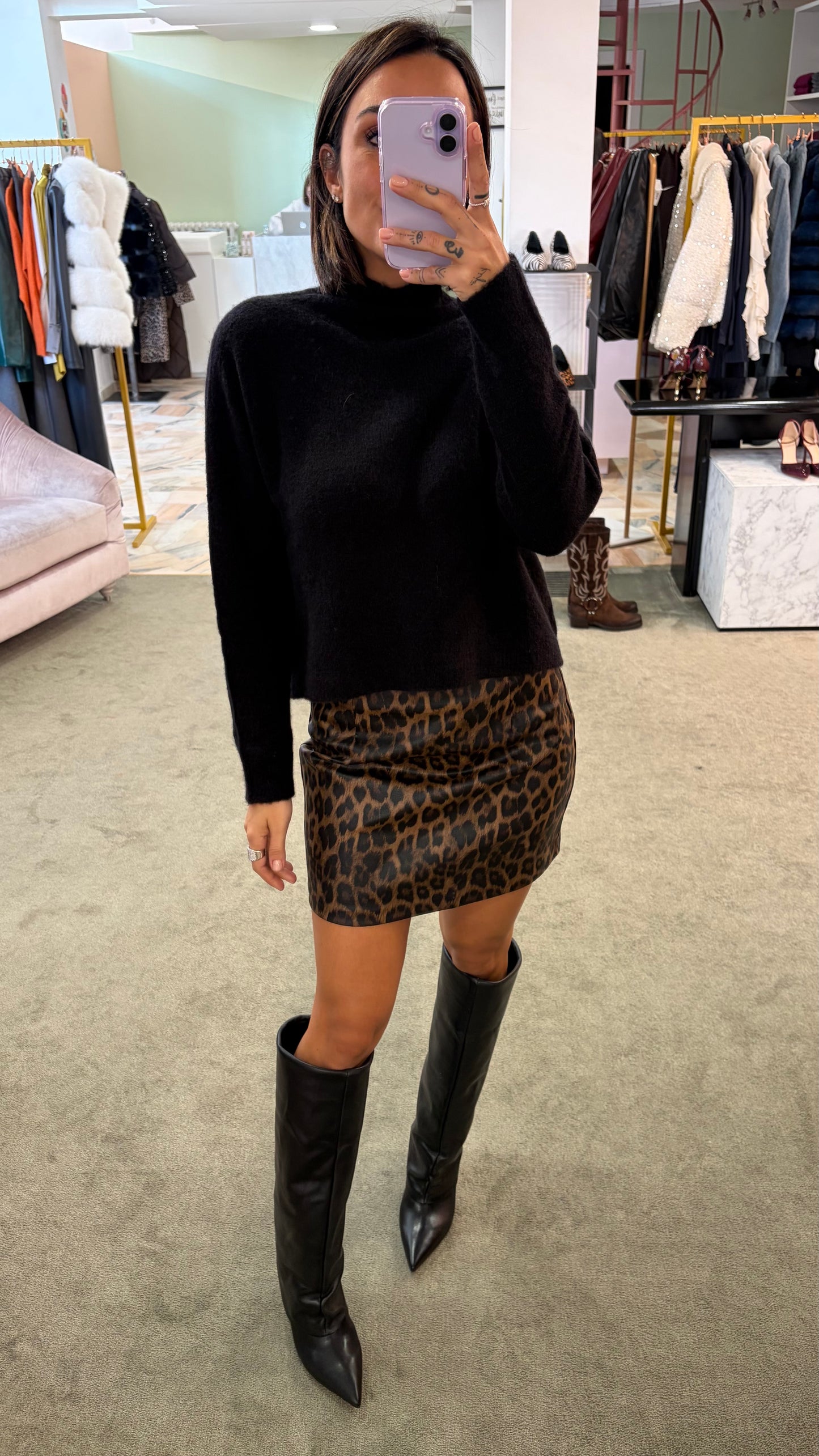 Minigonna leopardata gl