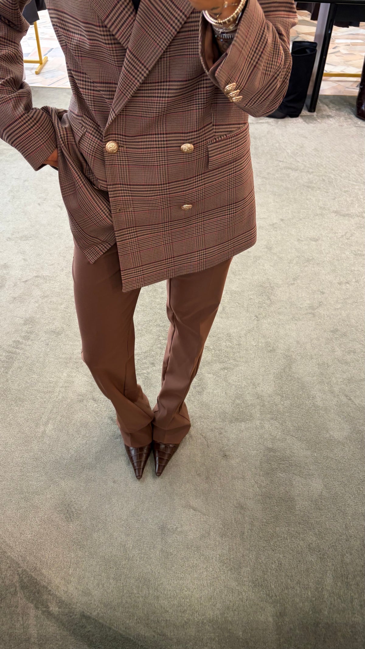 Blazer check doppiopetto fr