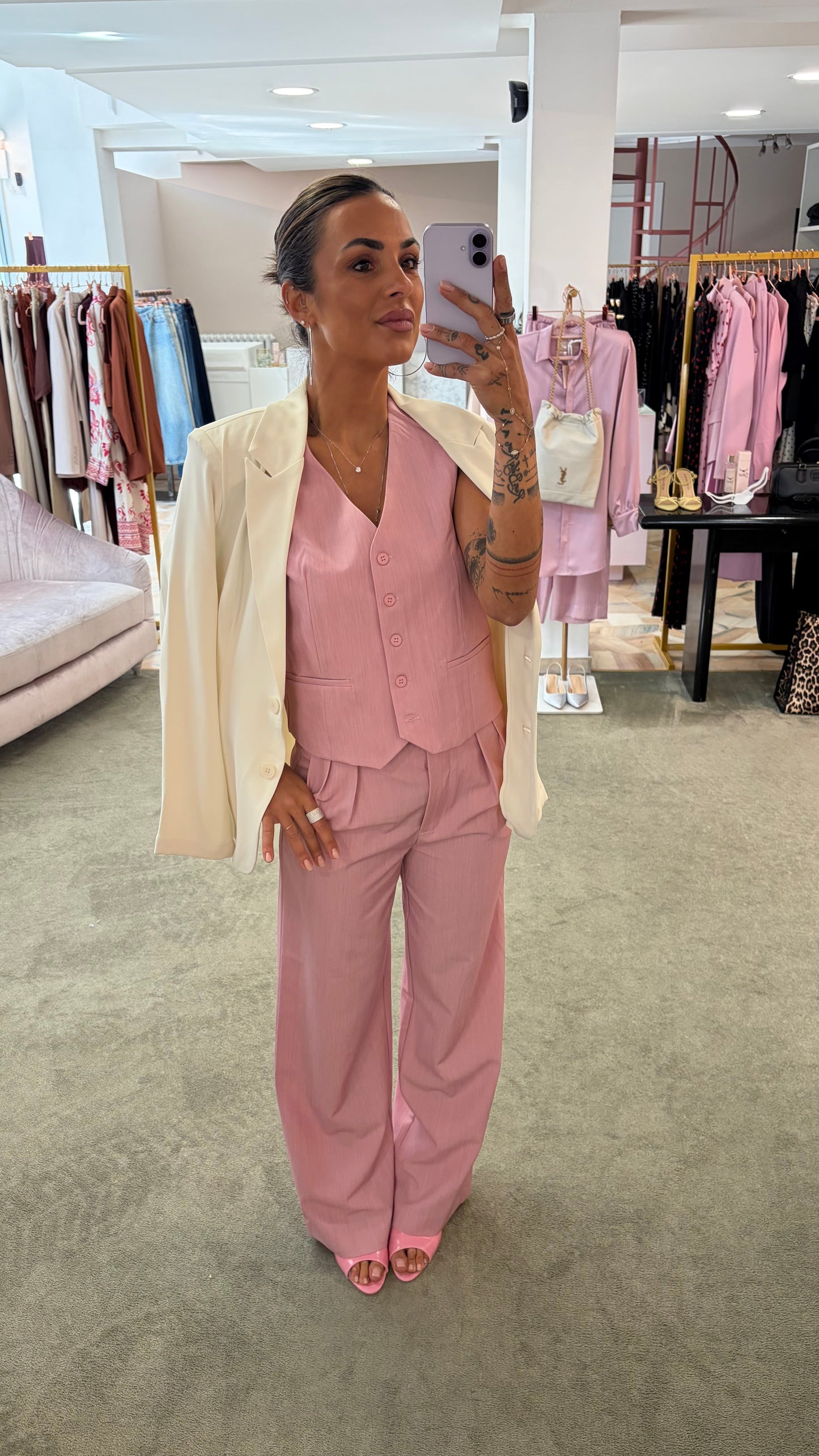 Gilet classic rosa ay