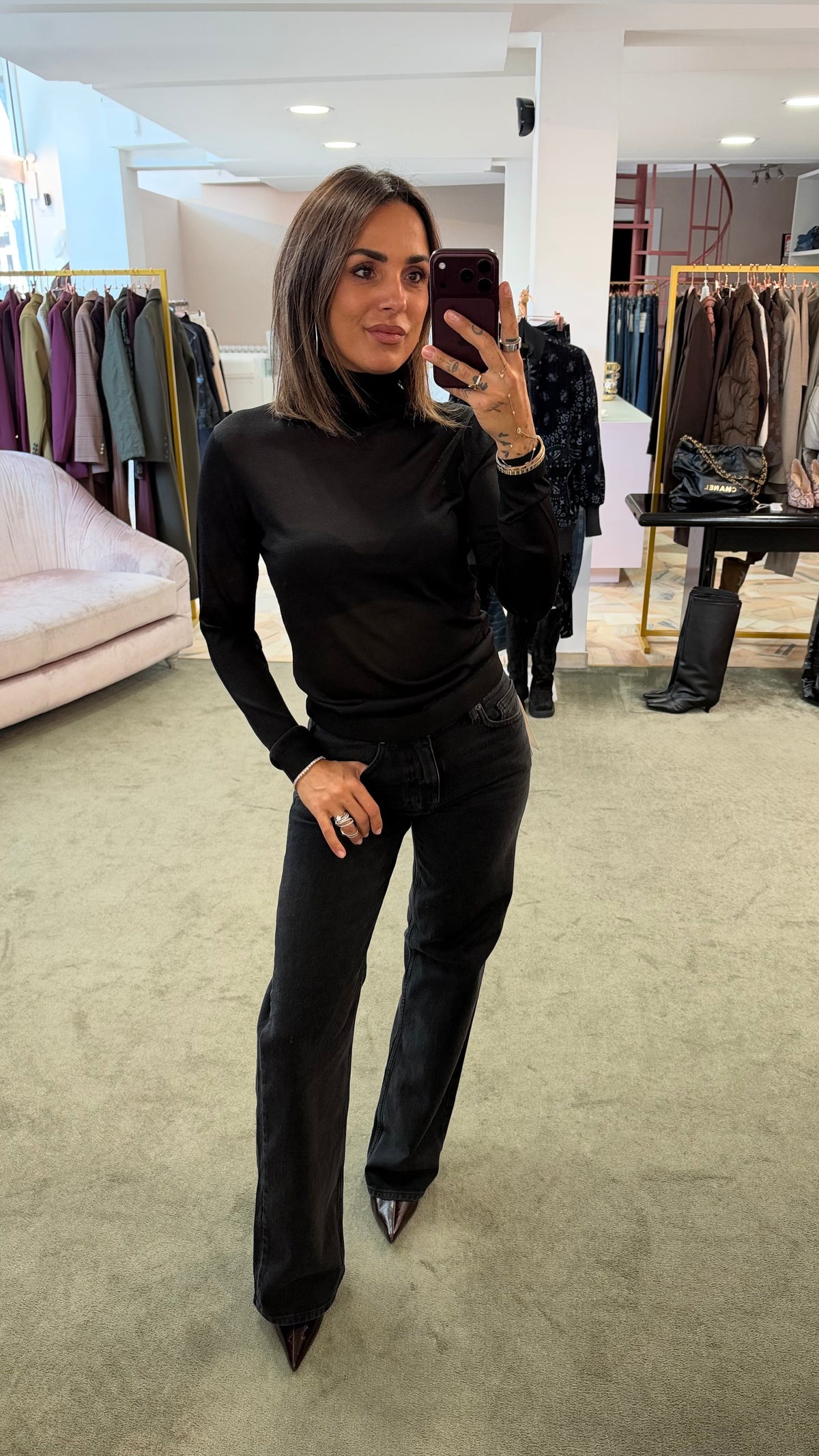 Dolcevita nero lurex fr trasparente
