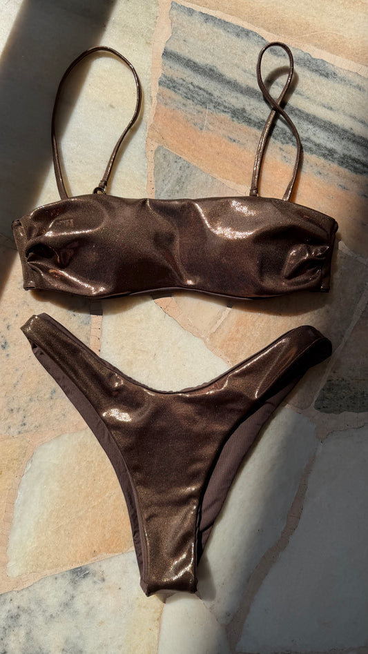 Bikini fascia bronzo laminato Matinée