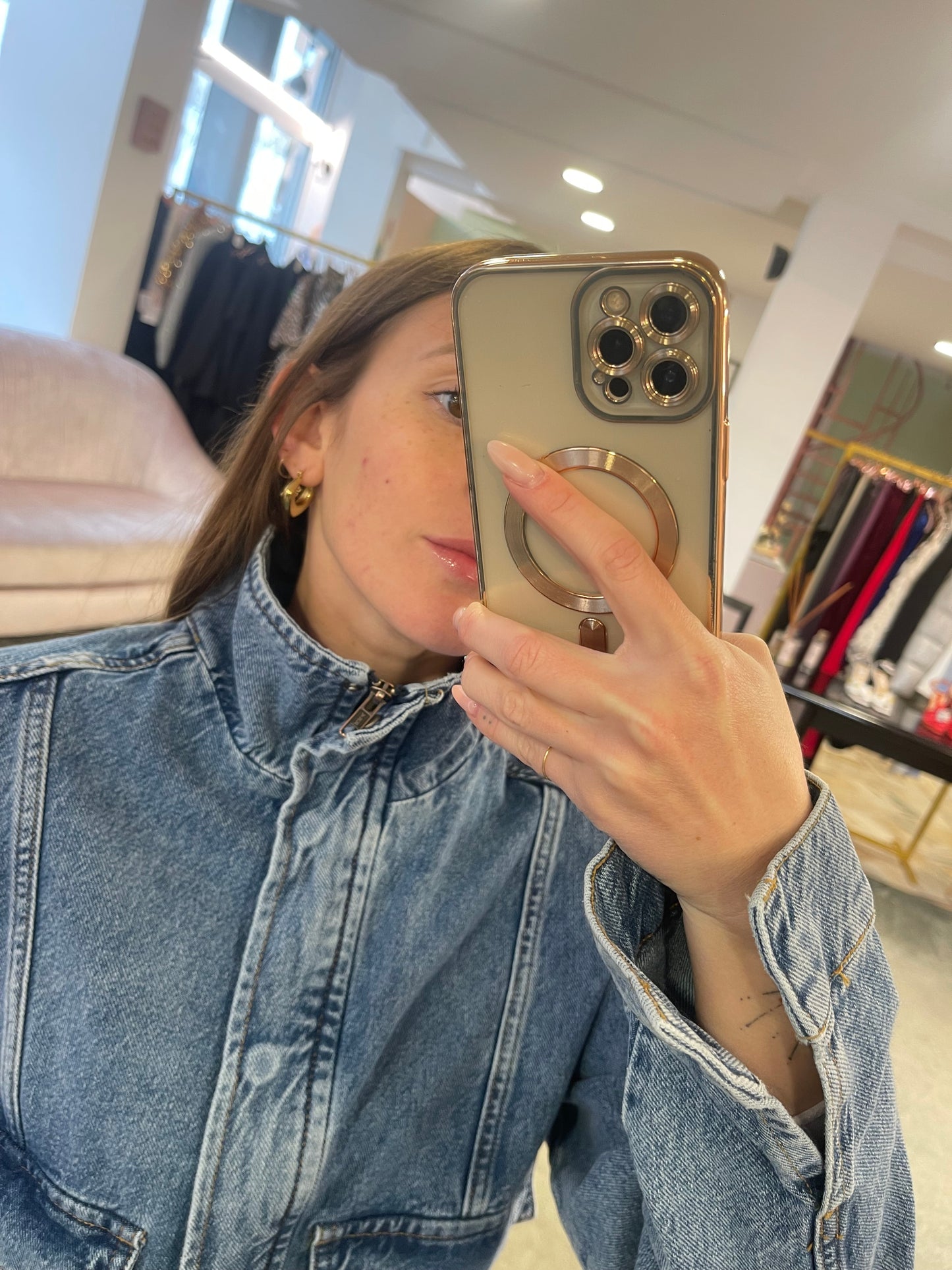 Giacca aviator in jeans sy