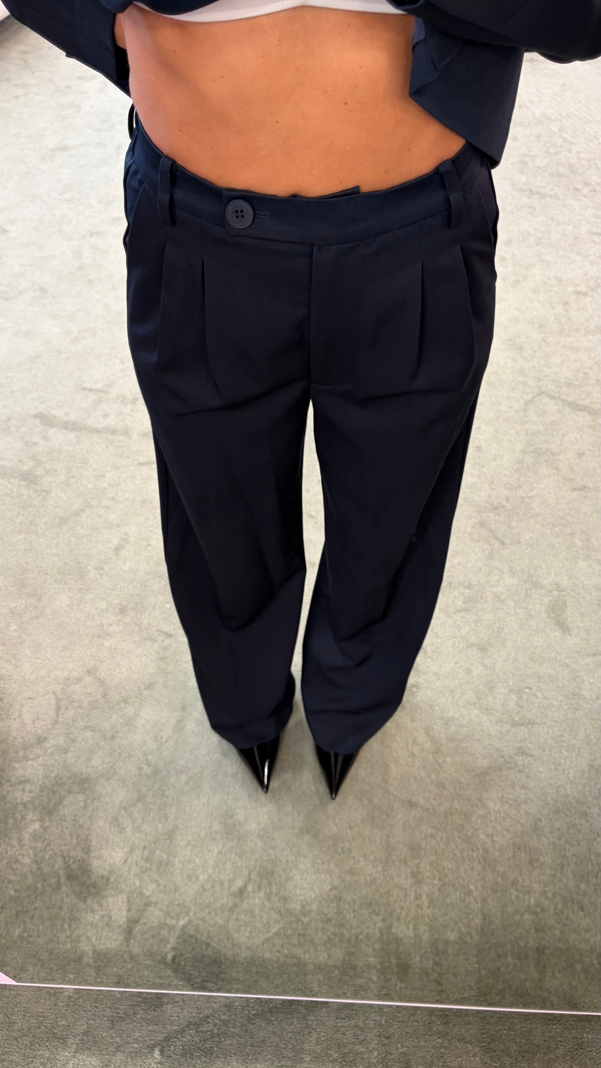 Pantaloni blu wide leg ay fw26