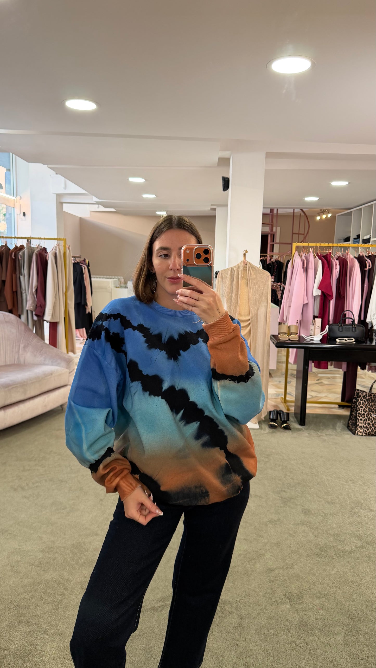 Felpa multicolor tie-dye girocollo Don't@Me