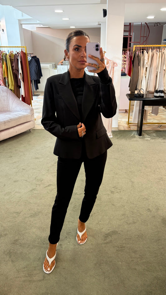 Blazer nero slim corto  fr