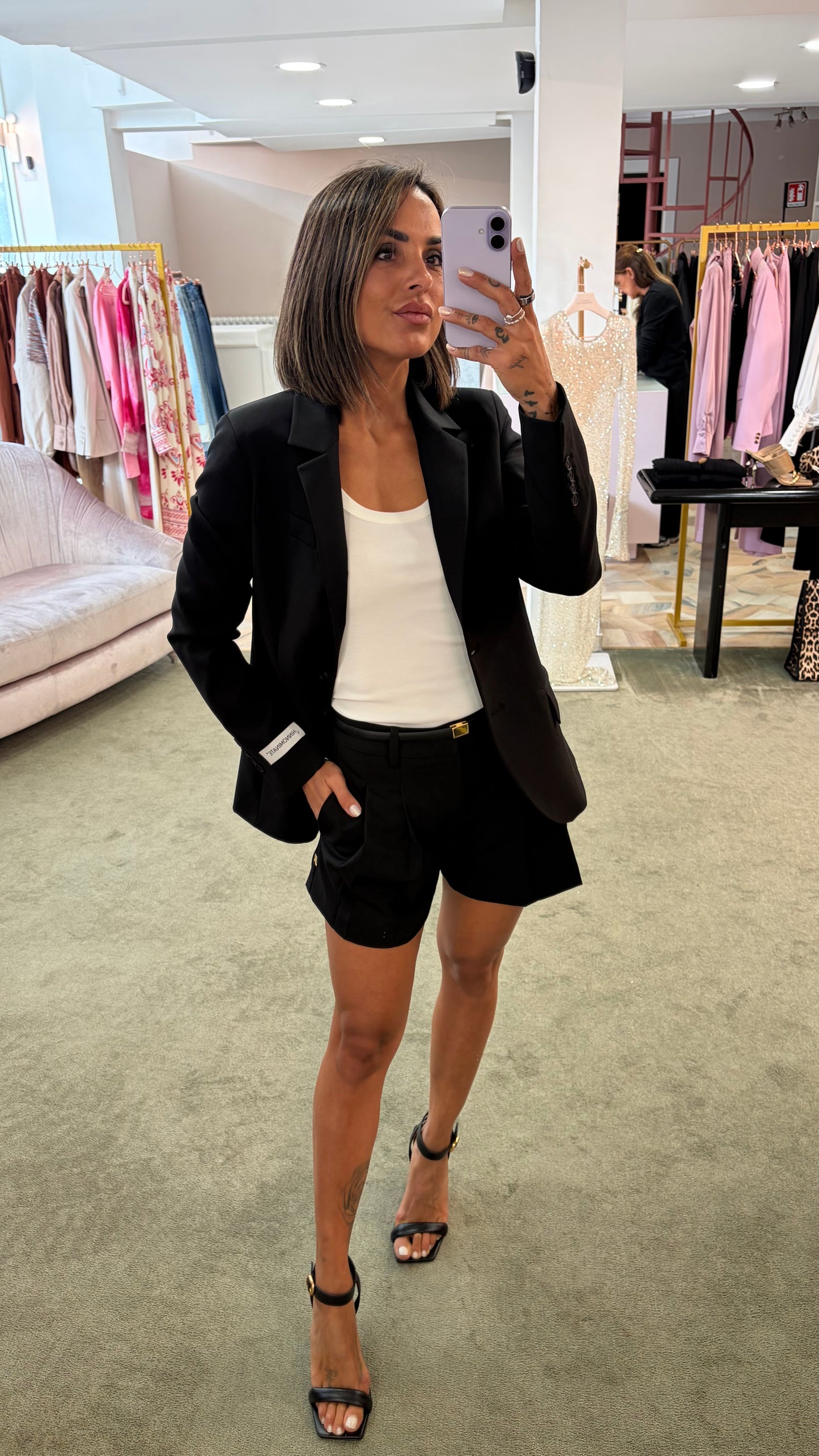 Shorts nero classico con pences Hinnominate