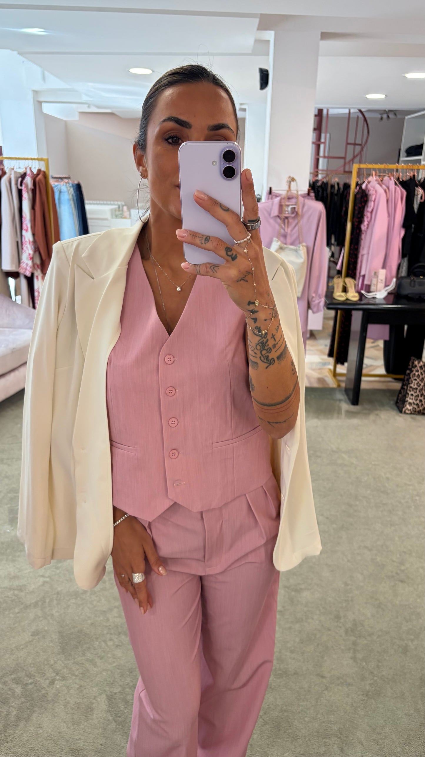 Gilet classic rosa ay