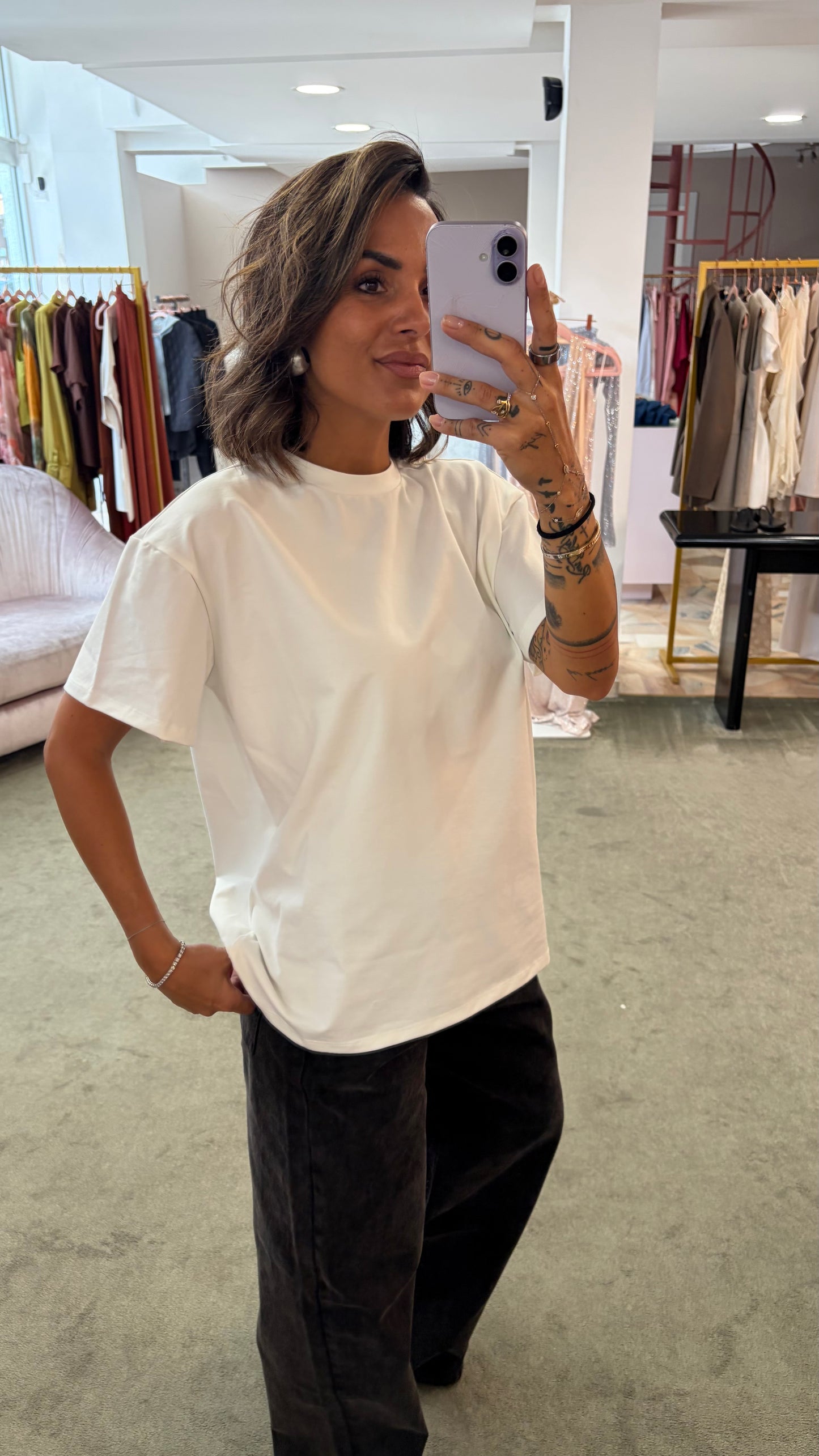 T-shirt over dallas bianca aw