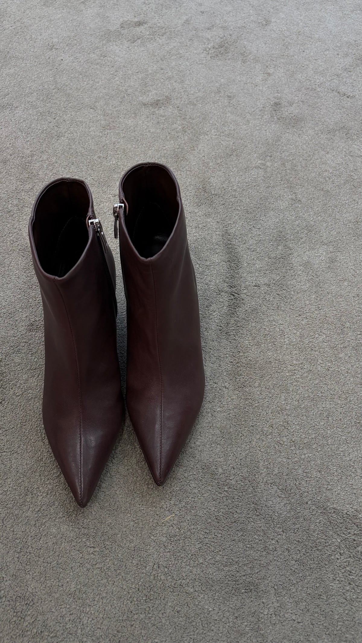 Stivaletto marrone cioccolato in pelle con tacco zeppa cr